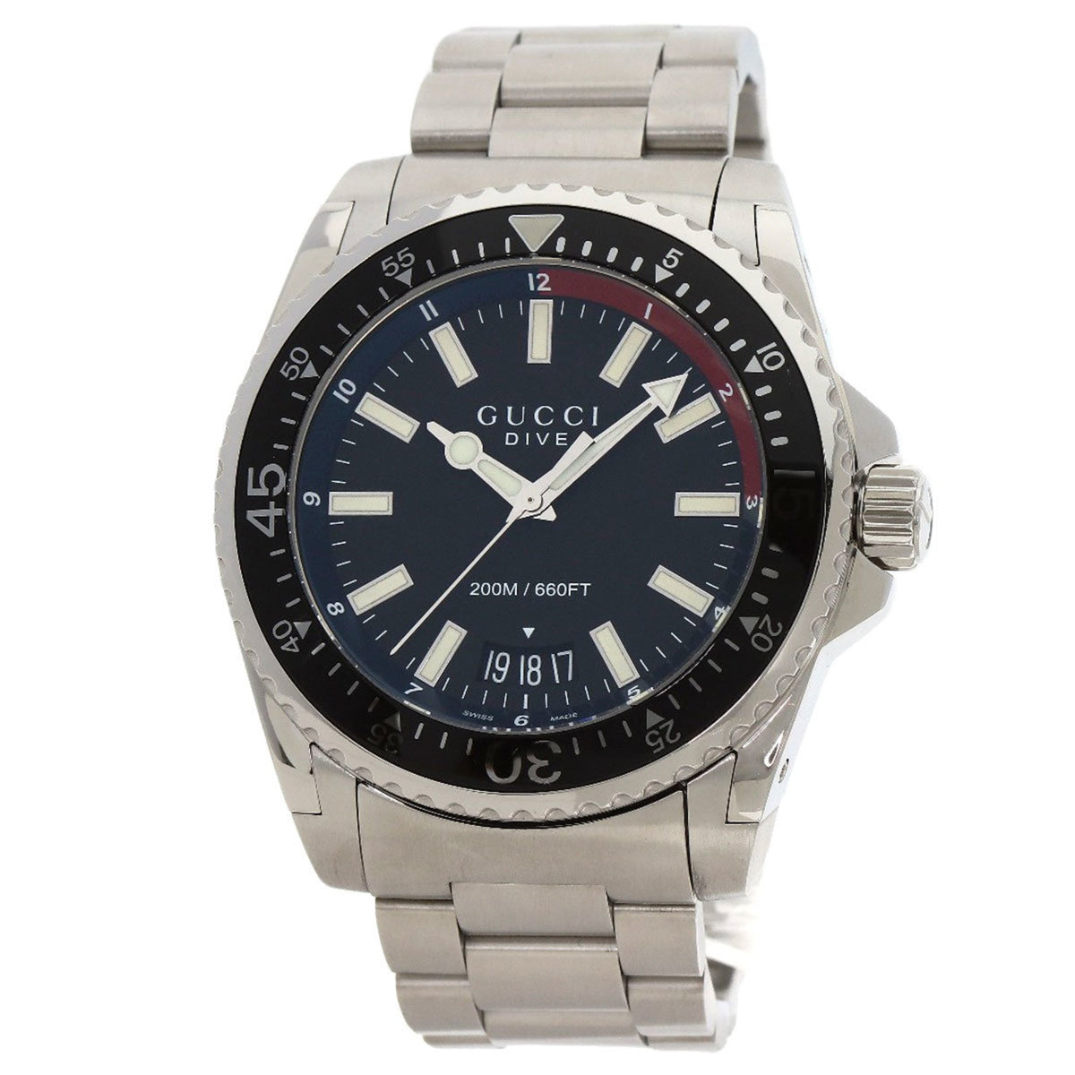 Gebrauchte Gucci YA136.2 Taucheruhr, Edelstahl, Herren 