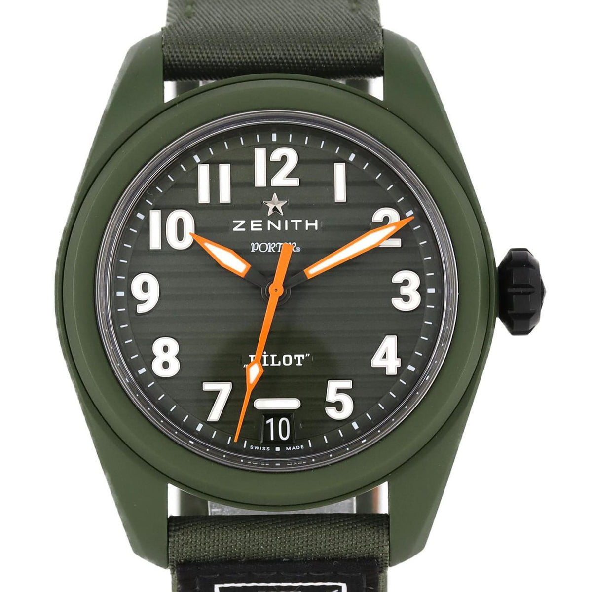 Gebrauchte Zenith Pilot Automatic Porter Edition LIMITED 49.4001.3620 63.I001 Keramik-Armbanduhr 
