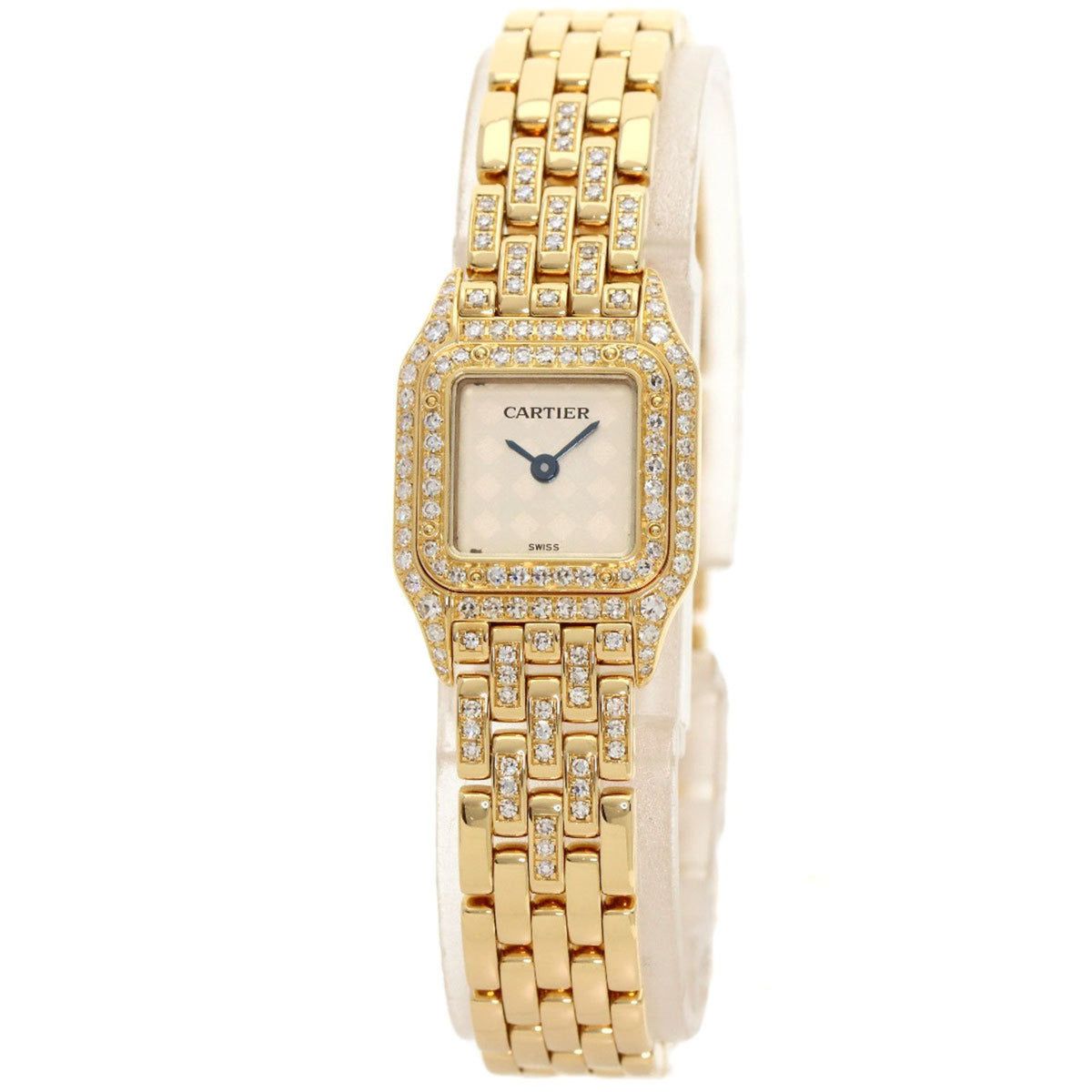 Gebrauchte Cartier WF3164FR Panthere Doppellünette Diamant Uhr K18 Gelbgold K18YG Damen CARTIER 