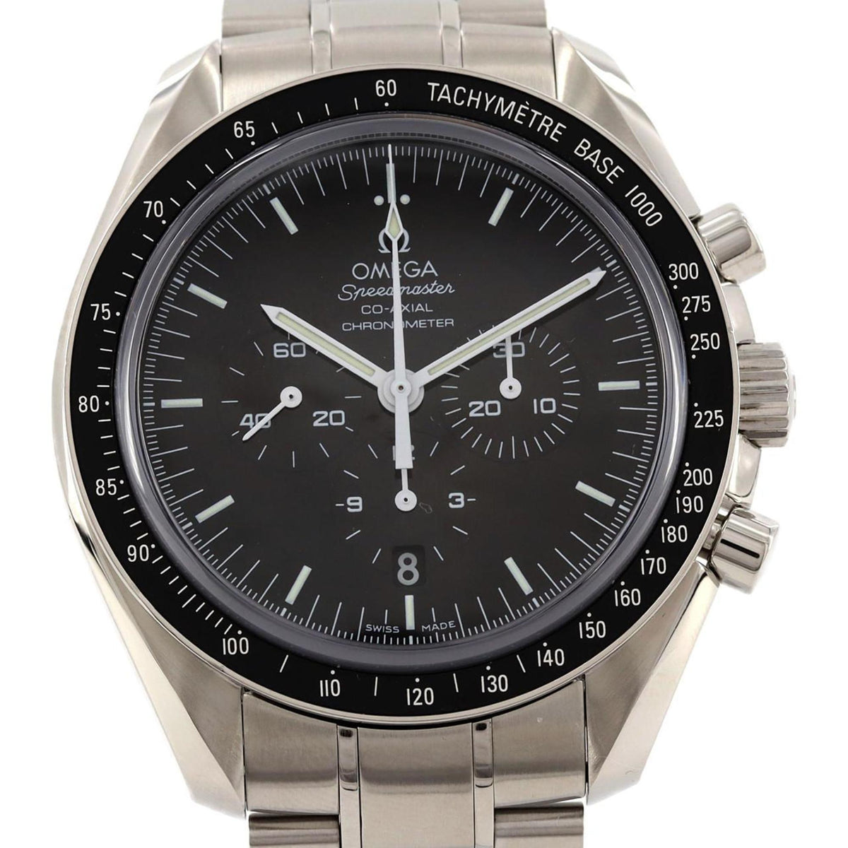 Gebrauchte Omega Speedmaster Moonwatch Co-Axial 311.30.44.50.01.001 SS Armbanduhr Automatik 