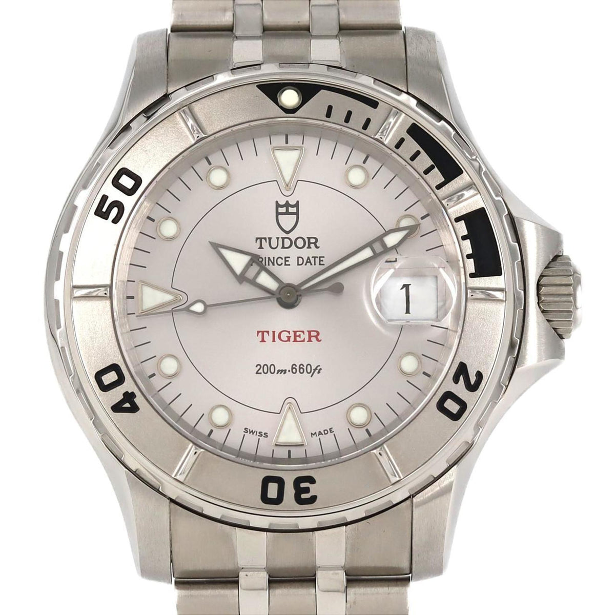 Gebrauchte Tudor Hydronaut Tiger 89190 SS Armbanduhr Automatik 