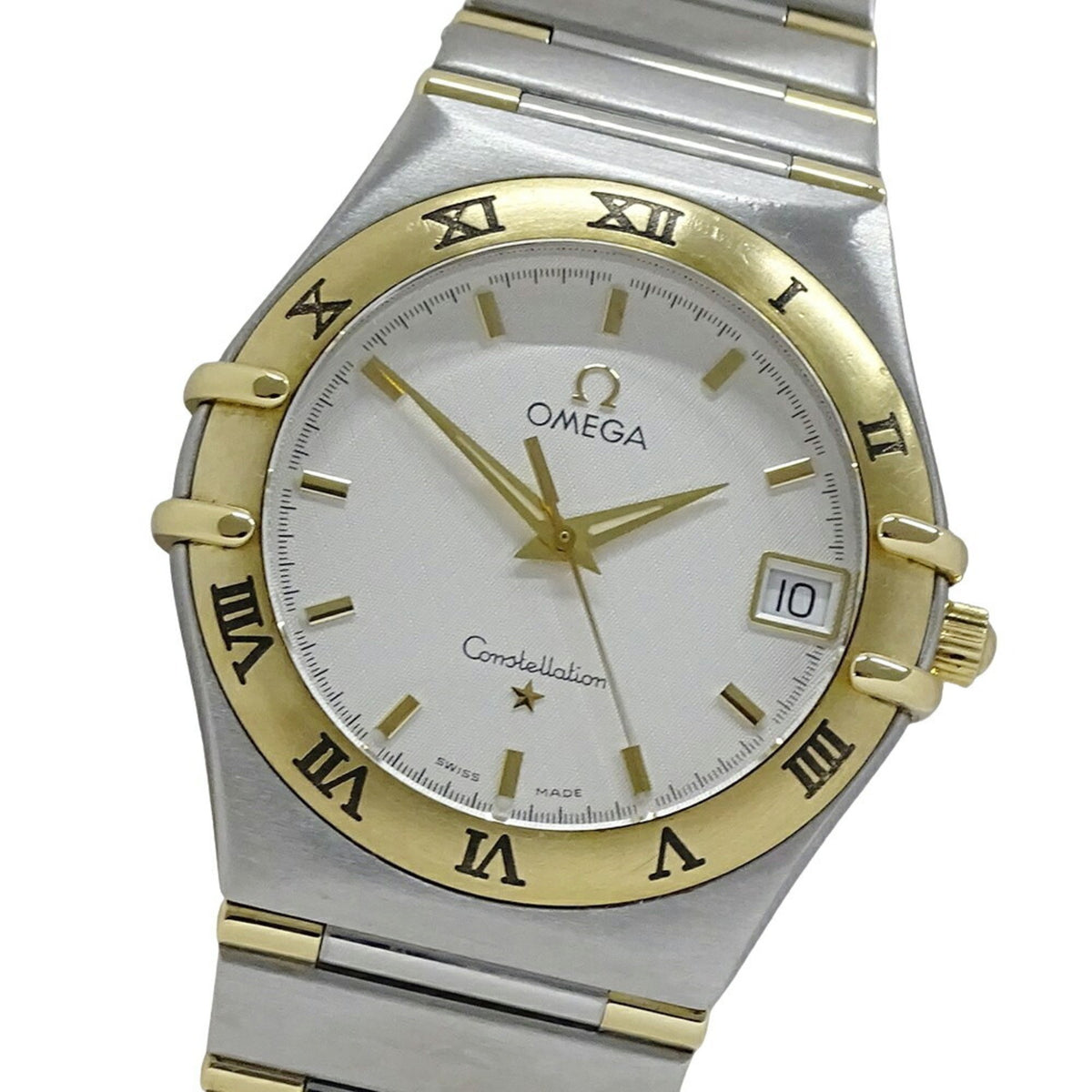 Gebrauchte OMEGA Constellation 1312.30 Uhr Herren Datum Quarz Edelstahl SS Gold YG Combi Halbstab poliert 