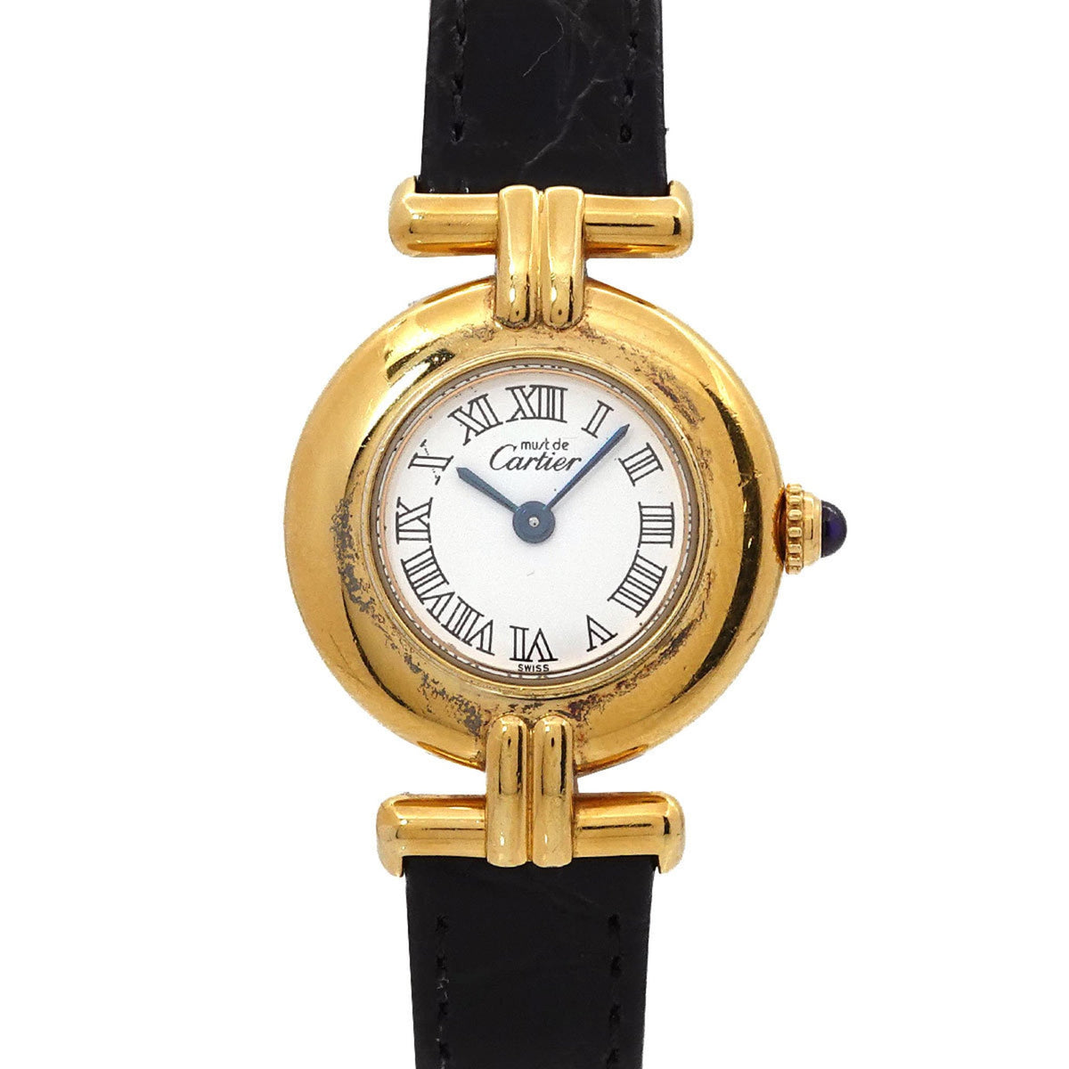 Pre-Owned Cartier Mustcolisee Vermeil Women's Watch, White, SV925, Quartz.