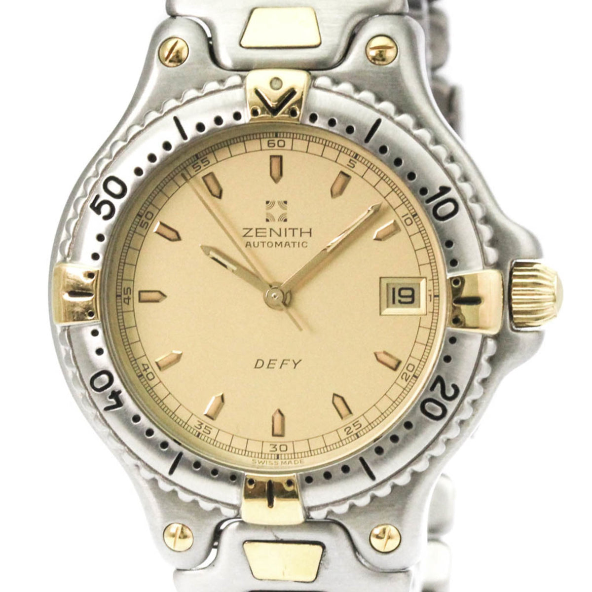 Pre-Owned ZENITH Defy Gold Plated Steel Automatic Mens Watch 59.2000.462 Polished