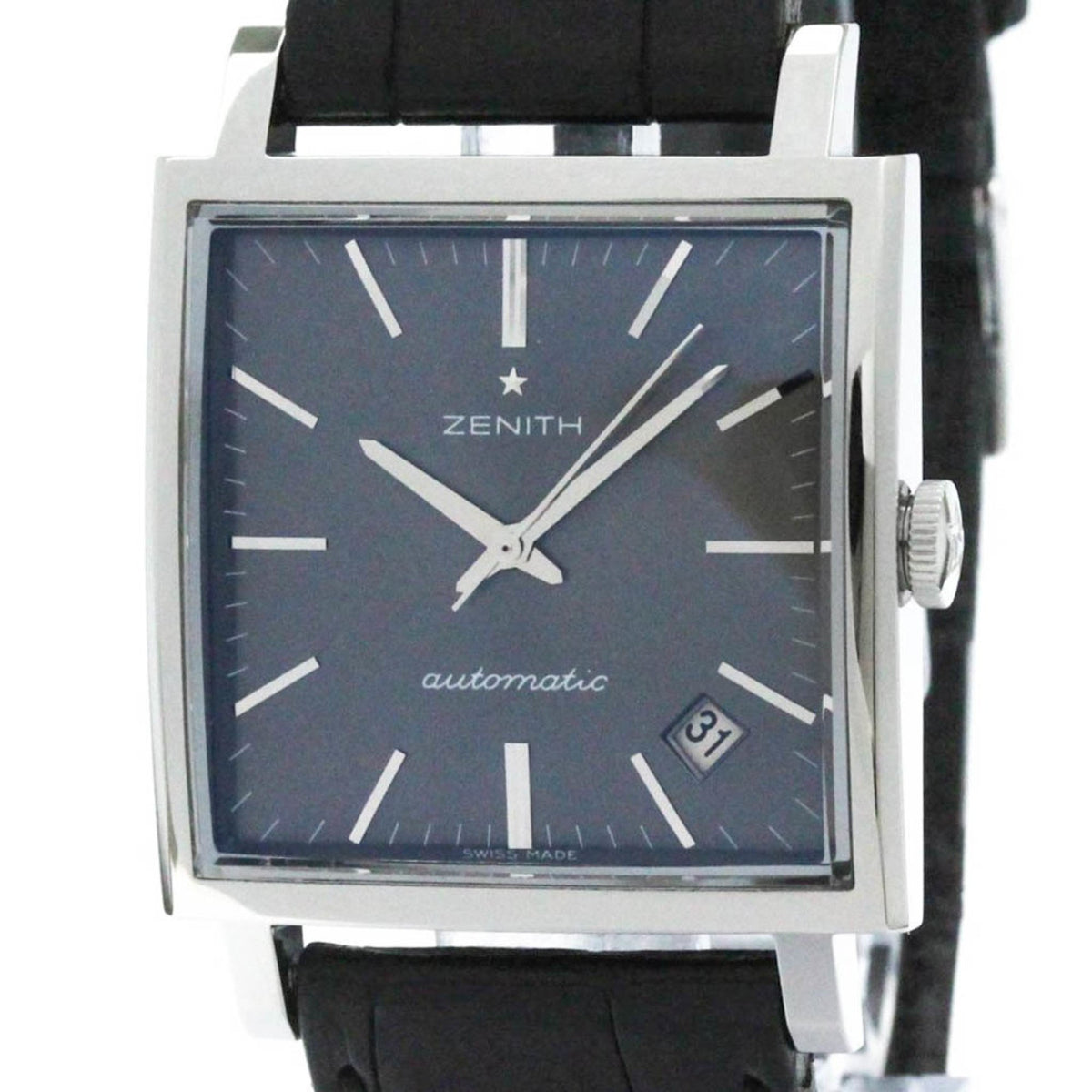 Gebrauchte, polierte ZENITH New Vintage Steel 1965 Automatik-Herrenuhr 03.1965.670 