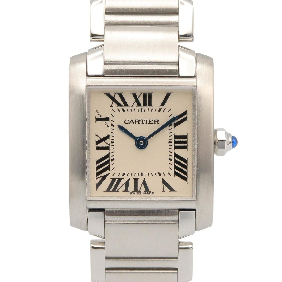 Pre-Owned Cartier Tank Fran?aise SM Watch, Stainless Steel, Ladies, Ivory (W51008Q3)
