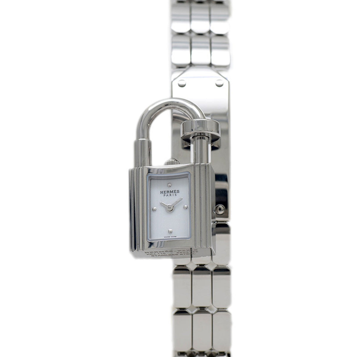 Pre-Owned Herm?s Kelly Watch Stainless Steel Wristwatch KE4.110 Women's