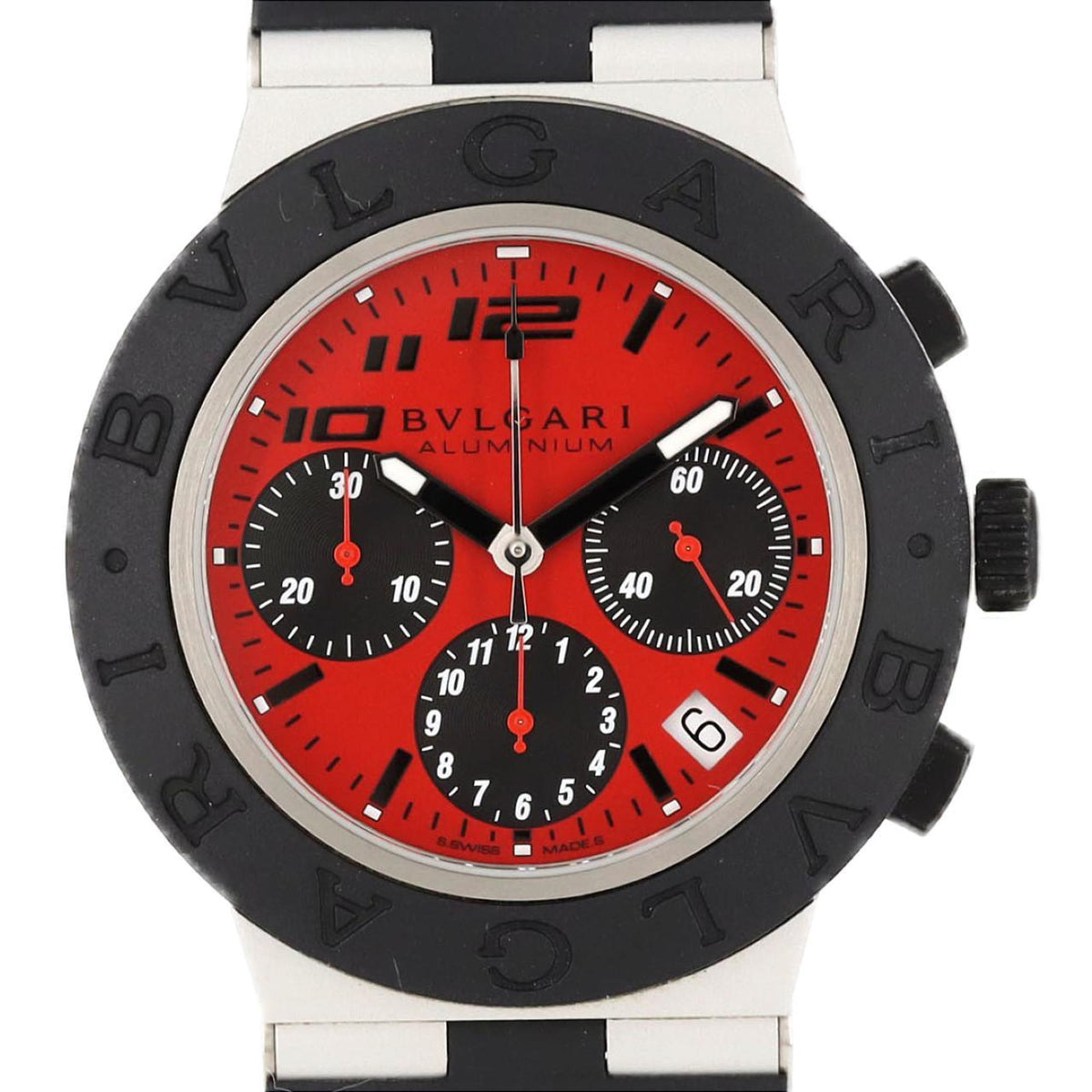 Gebrauchte BVLGARI Aluminium Chronograph Ducati LIMITED BB40ATCH 103701 Armbanduhr Automatik 