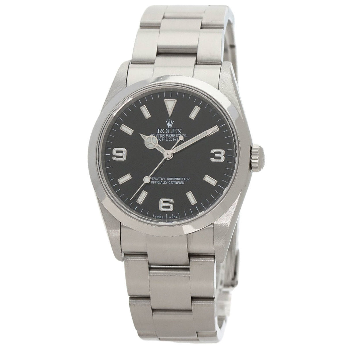 Gebrauchte Rolex 114270 Explorer Edelstahluhr für Herren 