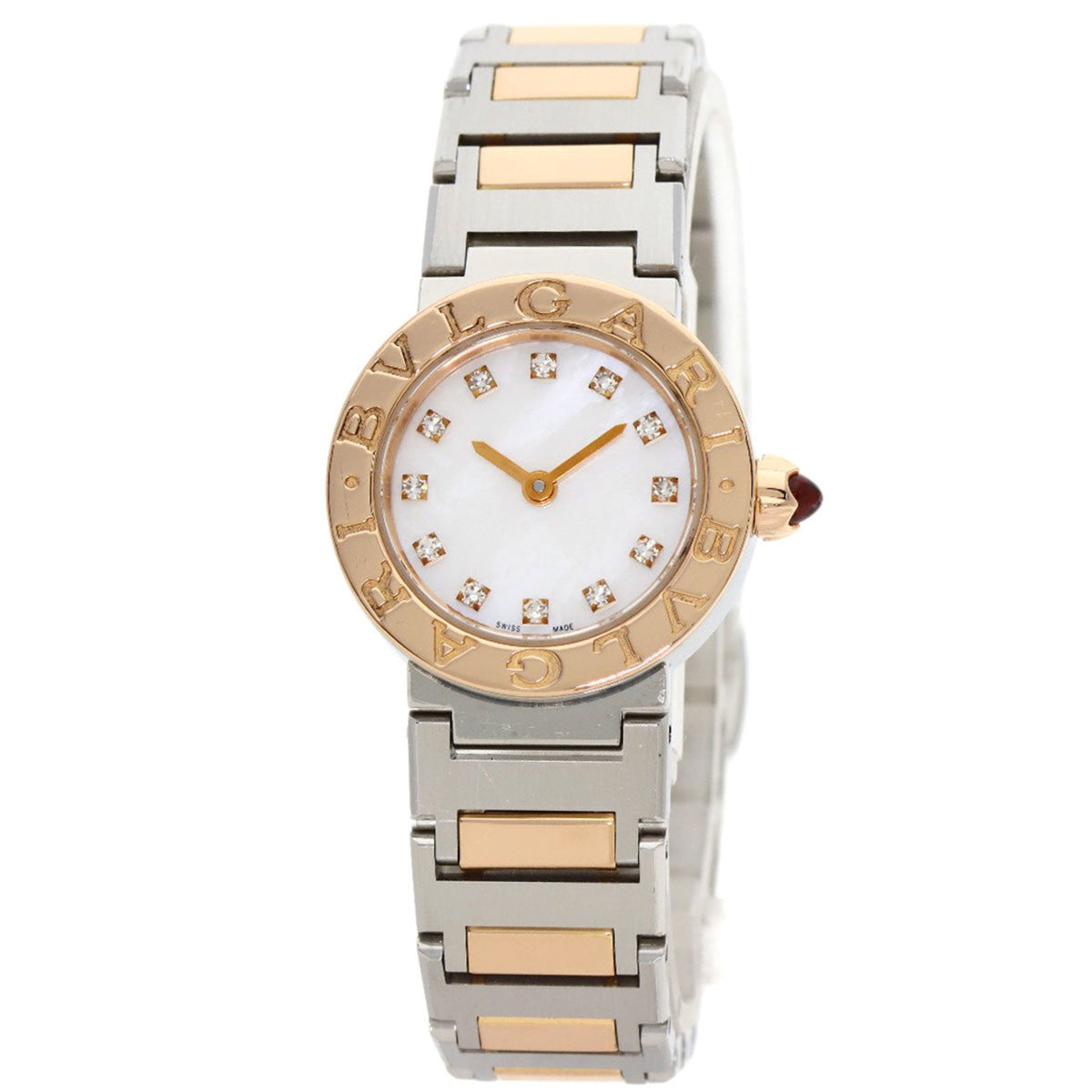 Gebrauchte BVLGARI BBP23SG Aktuelles Modell Uhr Edelstahl SSxK18PG K18PG Damen 