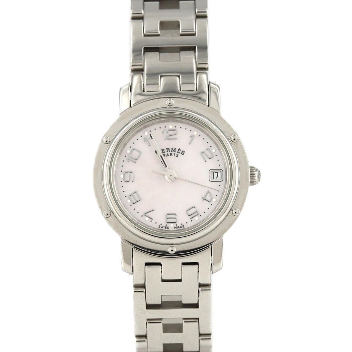 Pre-Owned Herm?s Clipper Nacle CL4.210 Stainless Steel Quartz Watch