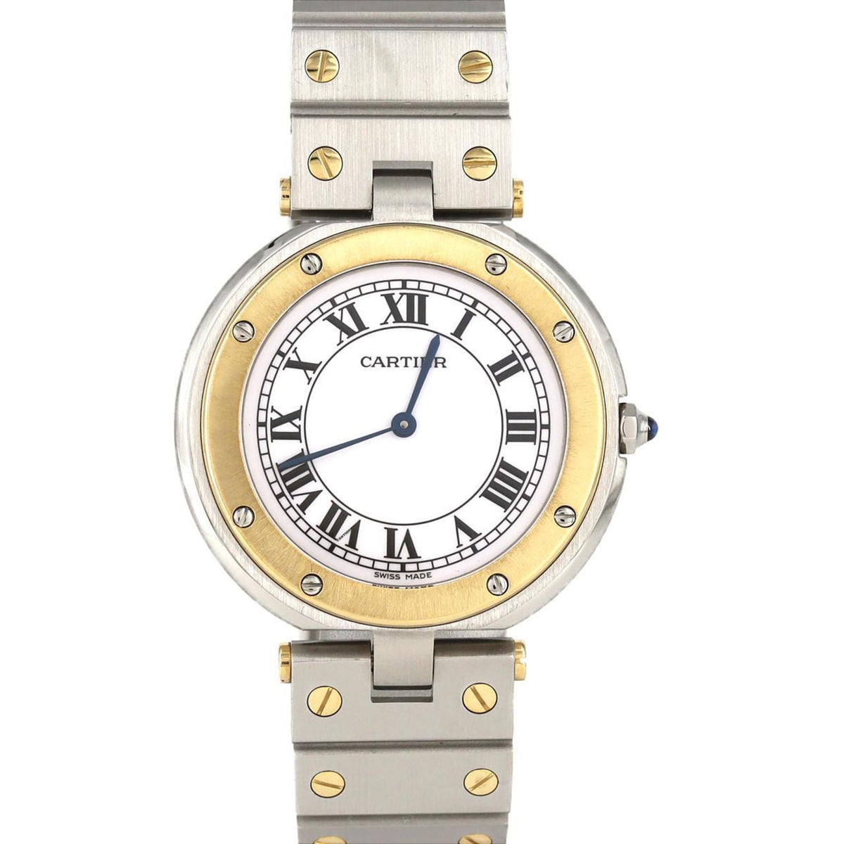 Pre-Owned Cartier Santos Vendome Aoyama LM YG Combination 83038288 SSxYG Quartz Watch