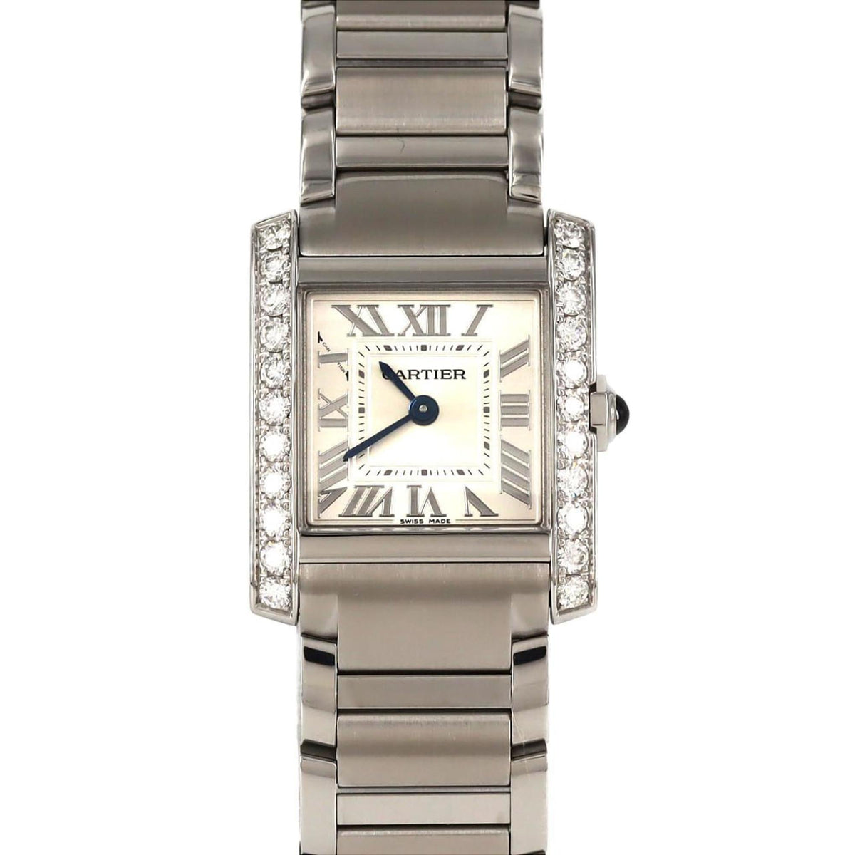 Pre-Owned Cartier Tank Fran?aise SM D W4TA0020 Stainless Steel Quartz Watch