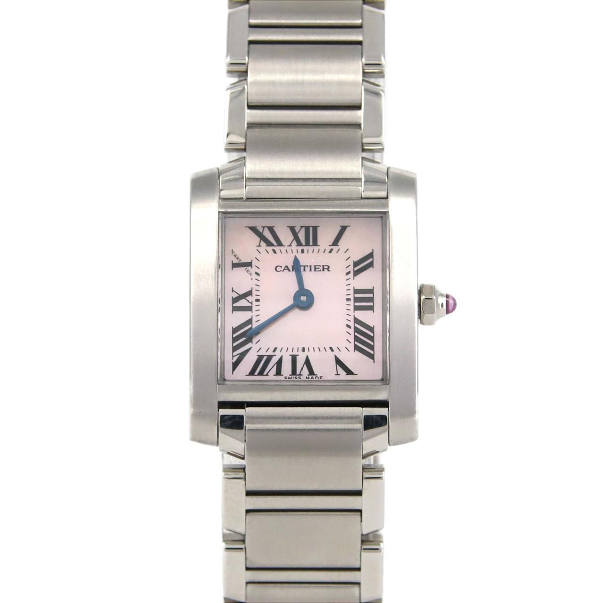 Gebrauchte Cartier Tank Francaise SM W51028Q3 SS Armbanduhr Quarz 