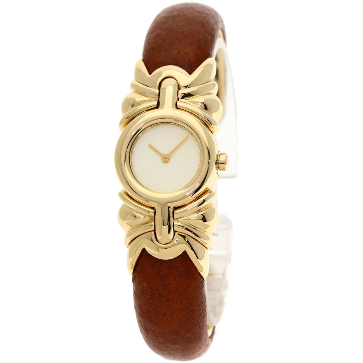 Gebrauchte Bvlgari Bulgari BJ03 Antalya Armreifuhr, 18 Karat Gelbgold, Leder, Damen 