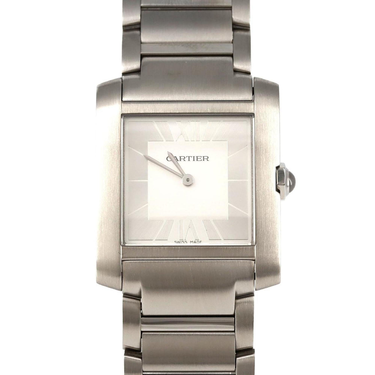 Pre-Owned Cartier Tank Francaise MM JAPAN LIMITED WSTA0086 SS Wristwatch Quartz