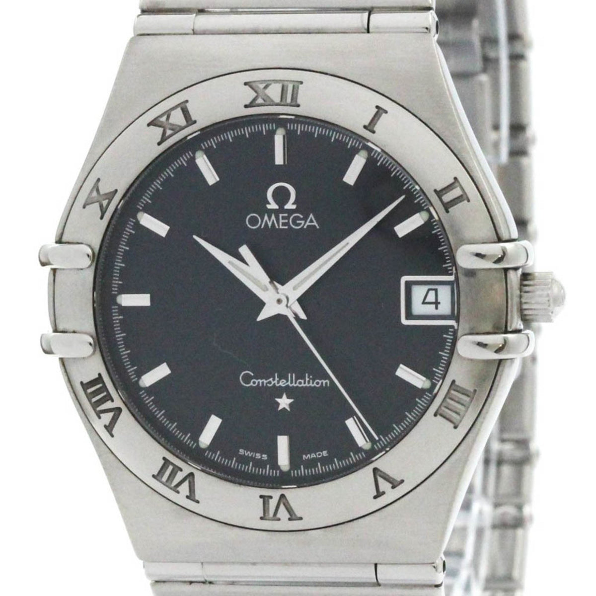 Gebrauchte polierte OMEGA Constellation Edelstahl-Quarz-Herrenuhr 1512.40 