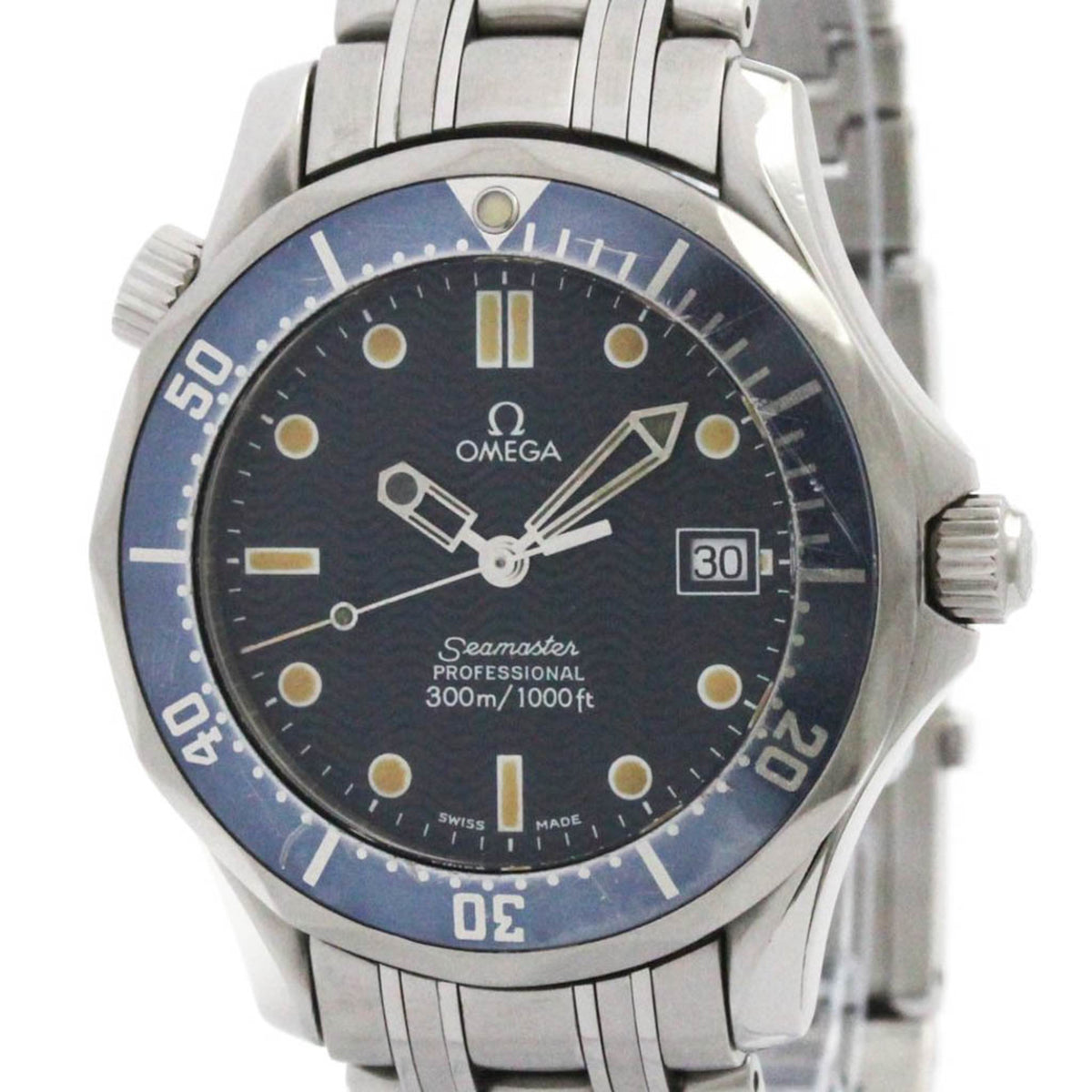 Pre-Owned OMEGA Seamaster Professional 300M Steel Mid Size Watch 2561.80 Polished