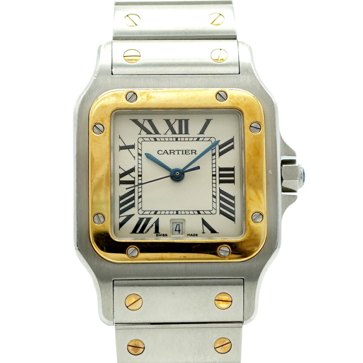 Pre-Owned Cartier Santos Galbee LM W20011C4 Ivory Dial Boys' Watch