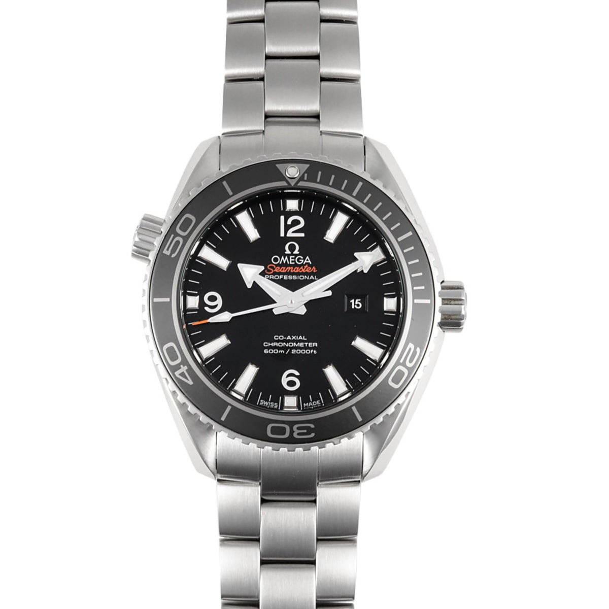 Gebrauchte OMEGA 232.30.38.20.01.001 Seamaster Planet Ocean Co-Axial Uhr Automatik Schwarzes Zifferblatt Herren 