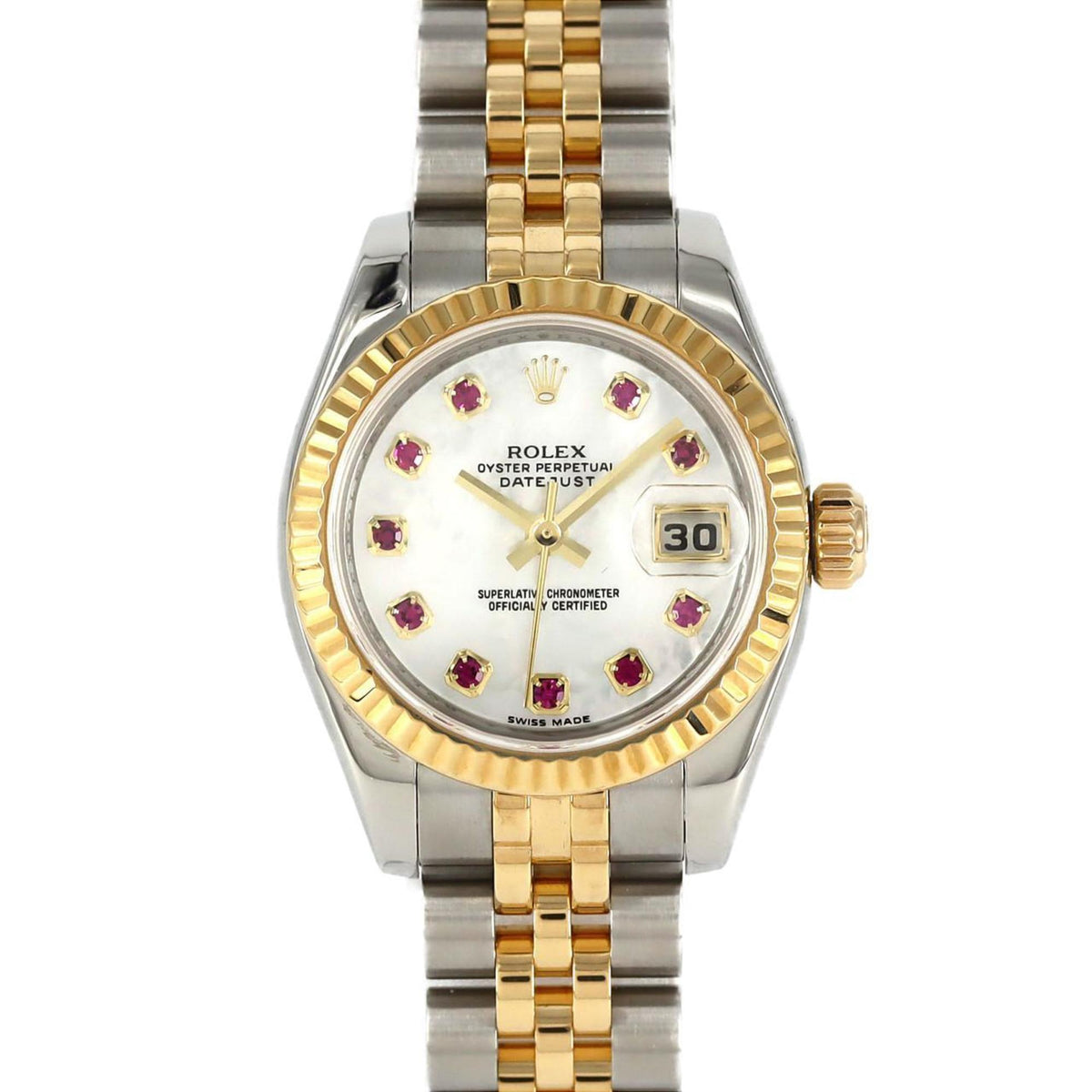 Gebrauchte Rolex Datejust 179173NGR SSxYG Armbanduhr Automatik V-Serie 