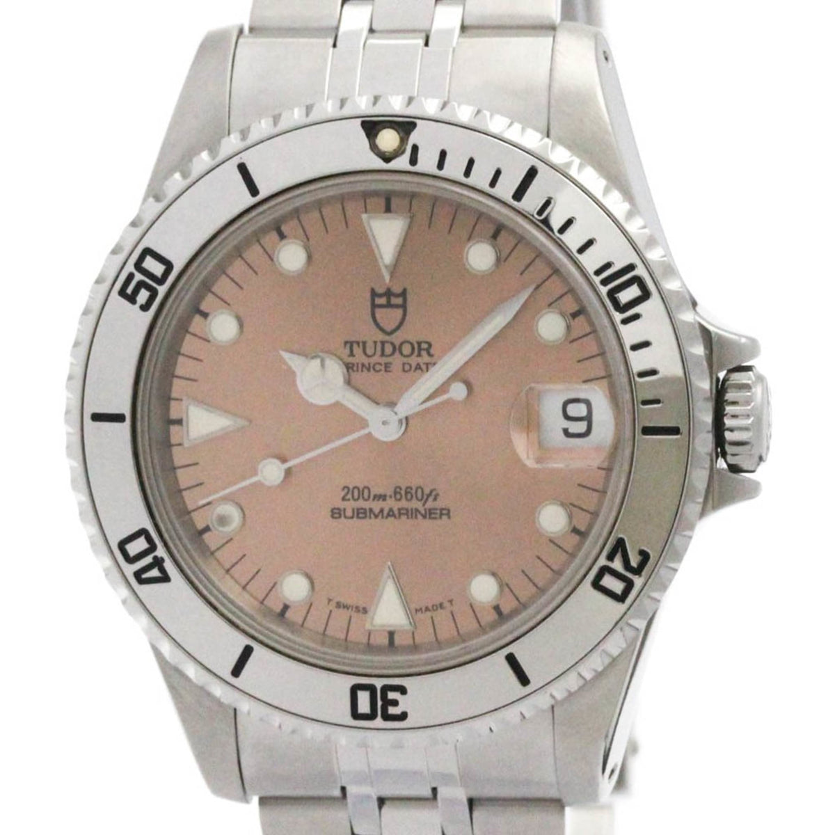 Pre-Owned TUDOR Rolex Submarina Steel Automatic Mens Watch 75190 Polished