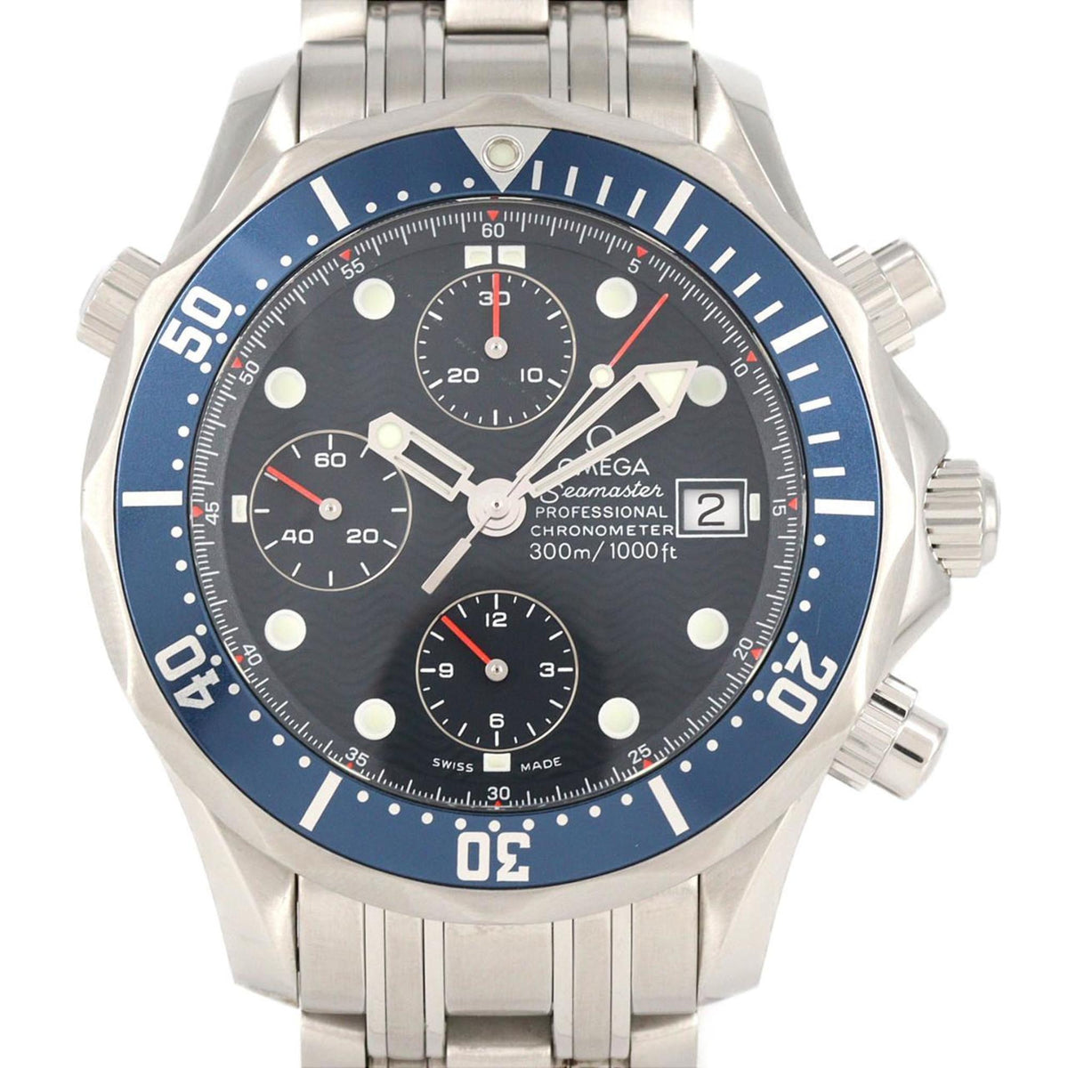 Pre-Owned Omega Seamaster Pro Chronograph 2599.80 Stainless Steel Automatic Watch