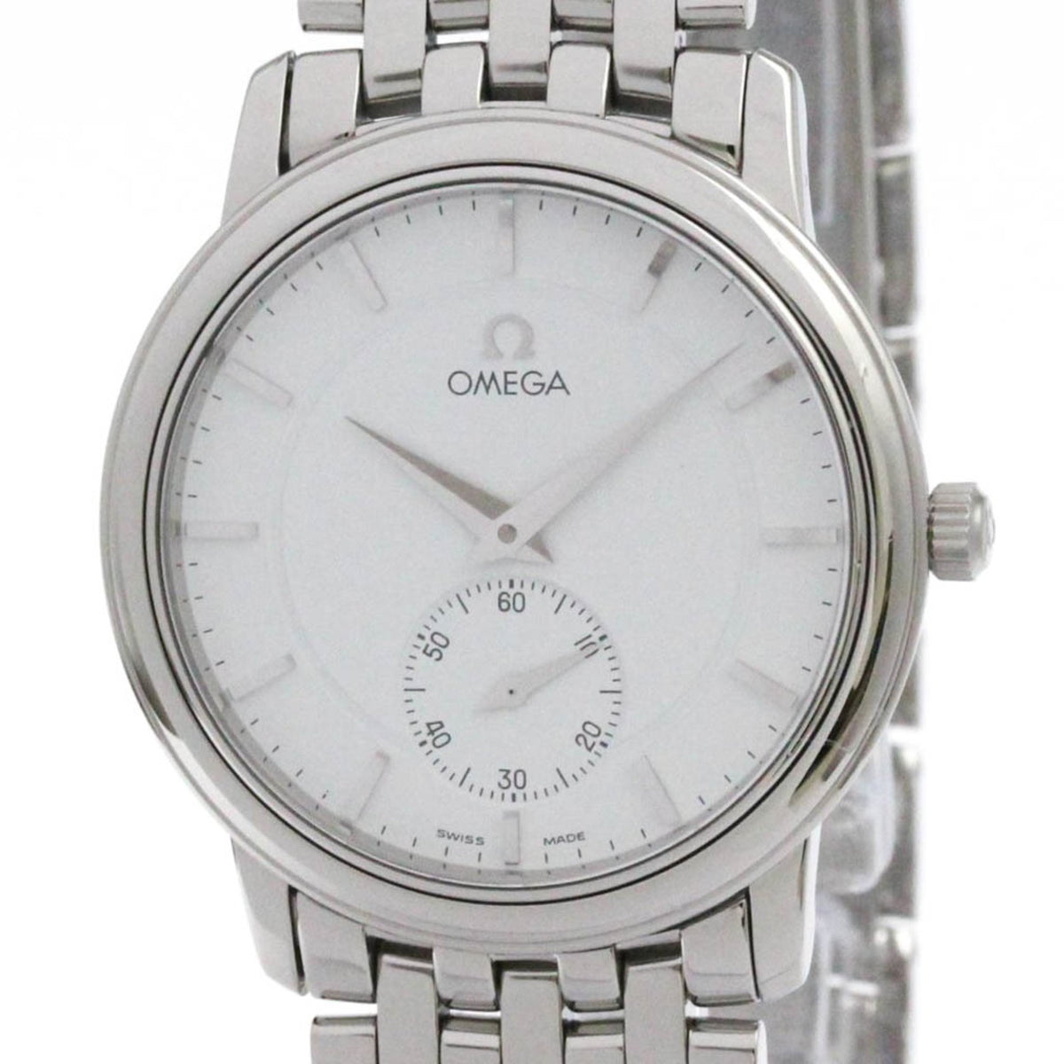 Pre-Owned OMEGA De Ville Prestige Steel Hand-Winding Mens Watch 4520.21 Polished