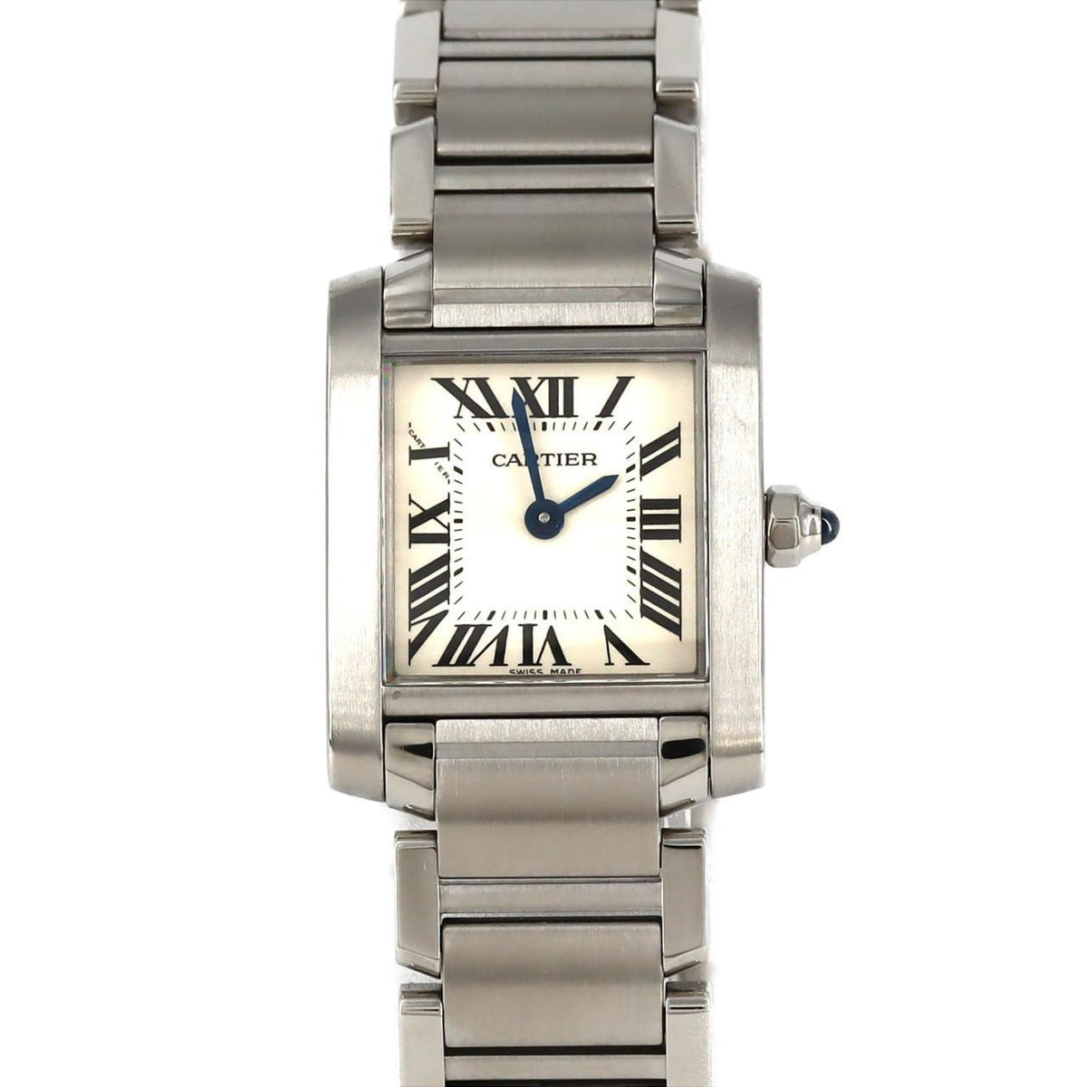 Gebrauchte Cartier Tank Francaise SM W51008Q3 SS Armbanduhr Quarz 