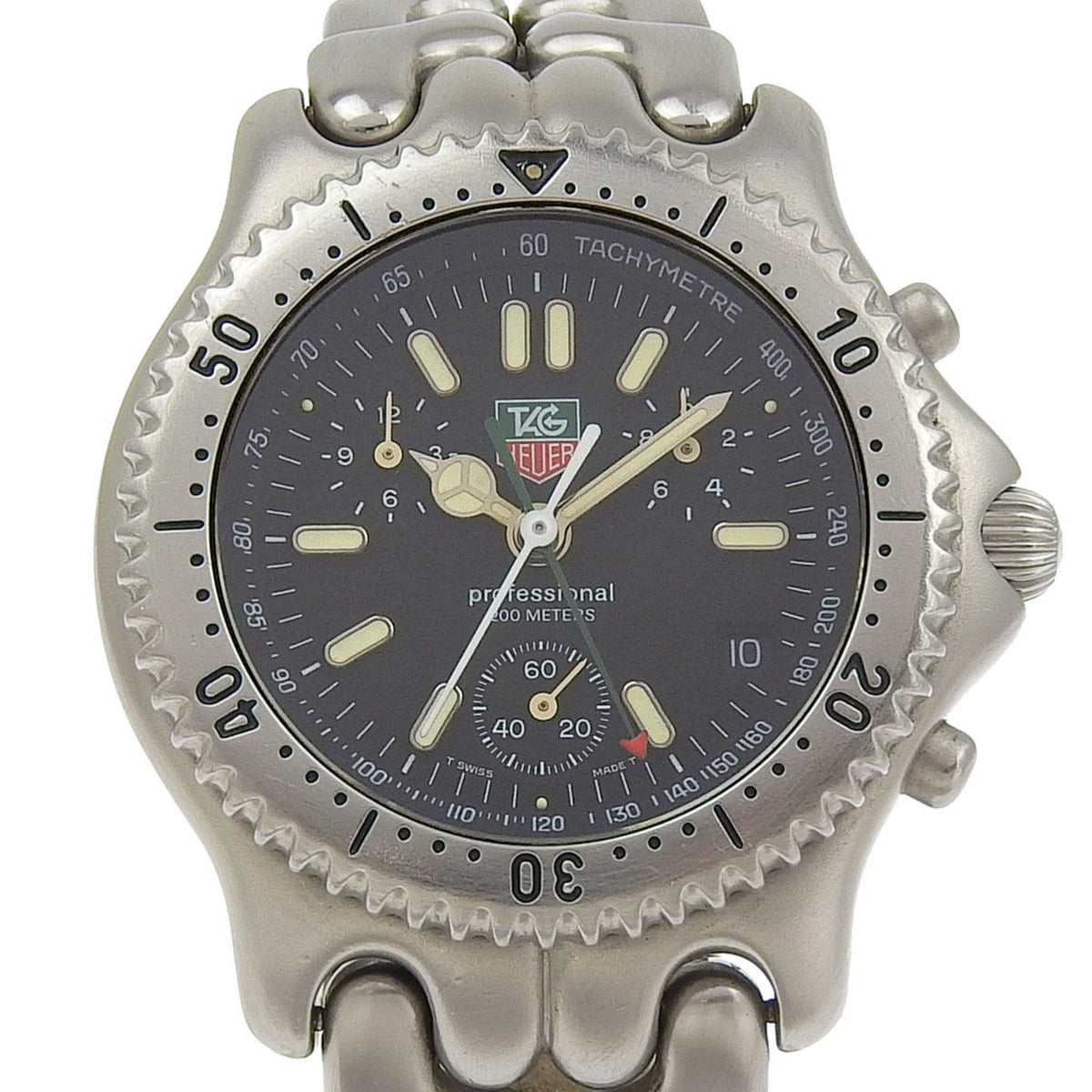 Gebrauchte TAG HEUER Cell Series Uhr Professional 200M S39.306 Edelstahl Quarz Mehrzeiger Analoganzeige Schwarzes Zifferblatt Jungen 