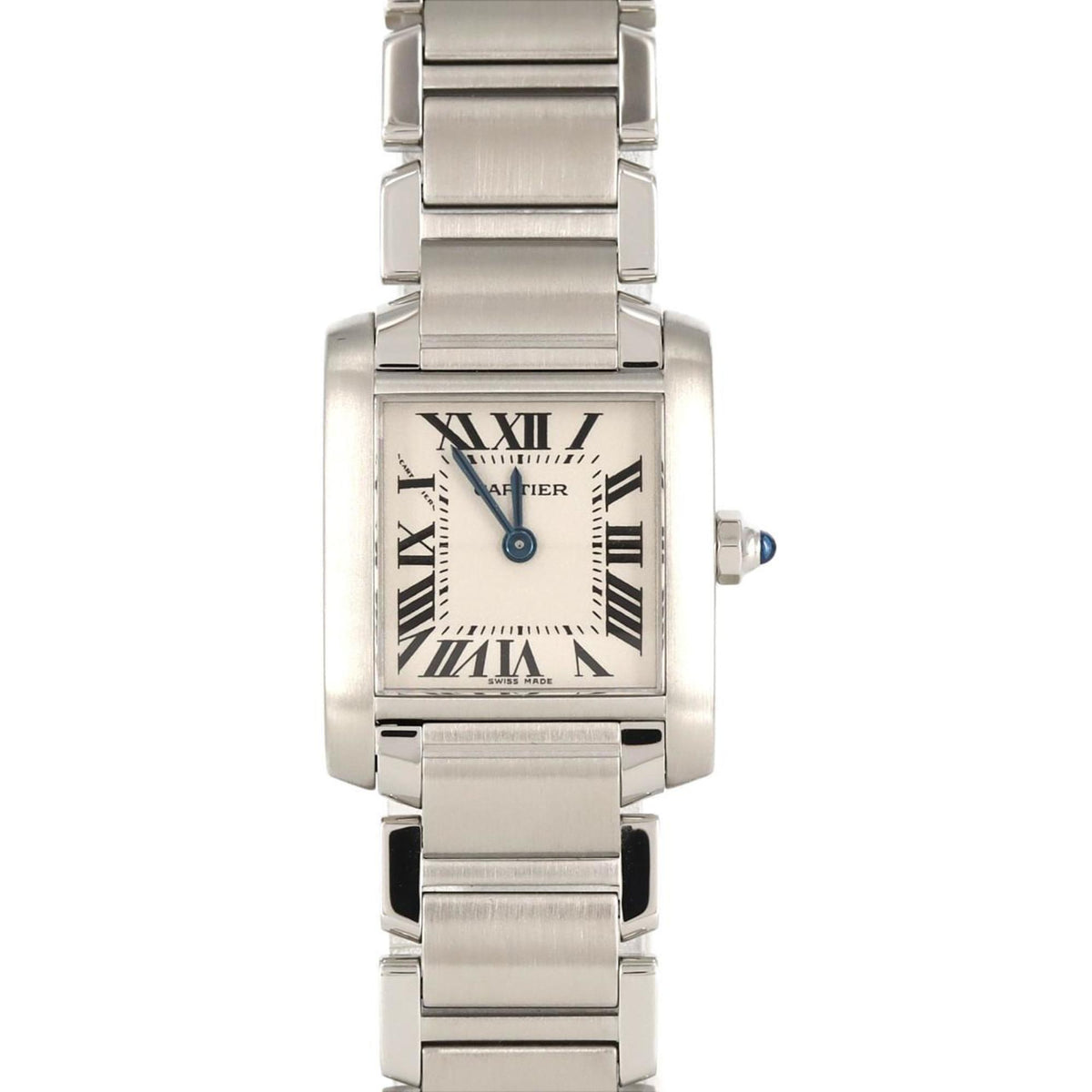 Gebrauchte Cartier Tank Francaise SM W51008Q3 SS Armbanduhr Quarz 