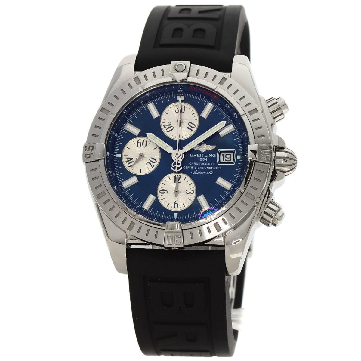 Gebrauchte BREITLING A13356 Chronomat Evolution Uhr Edelstahl Kautschuk Herren 