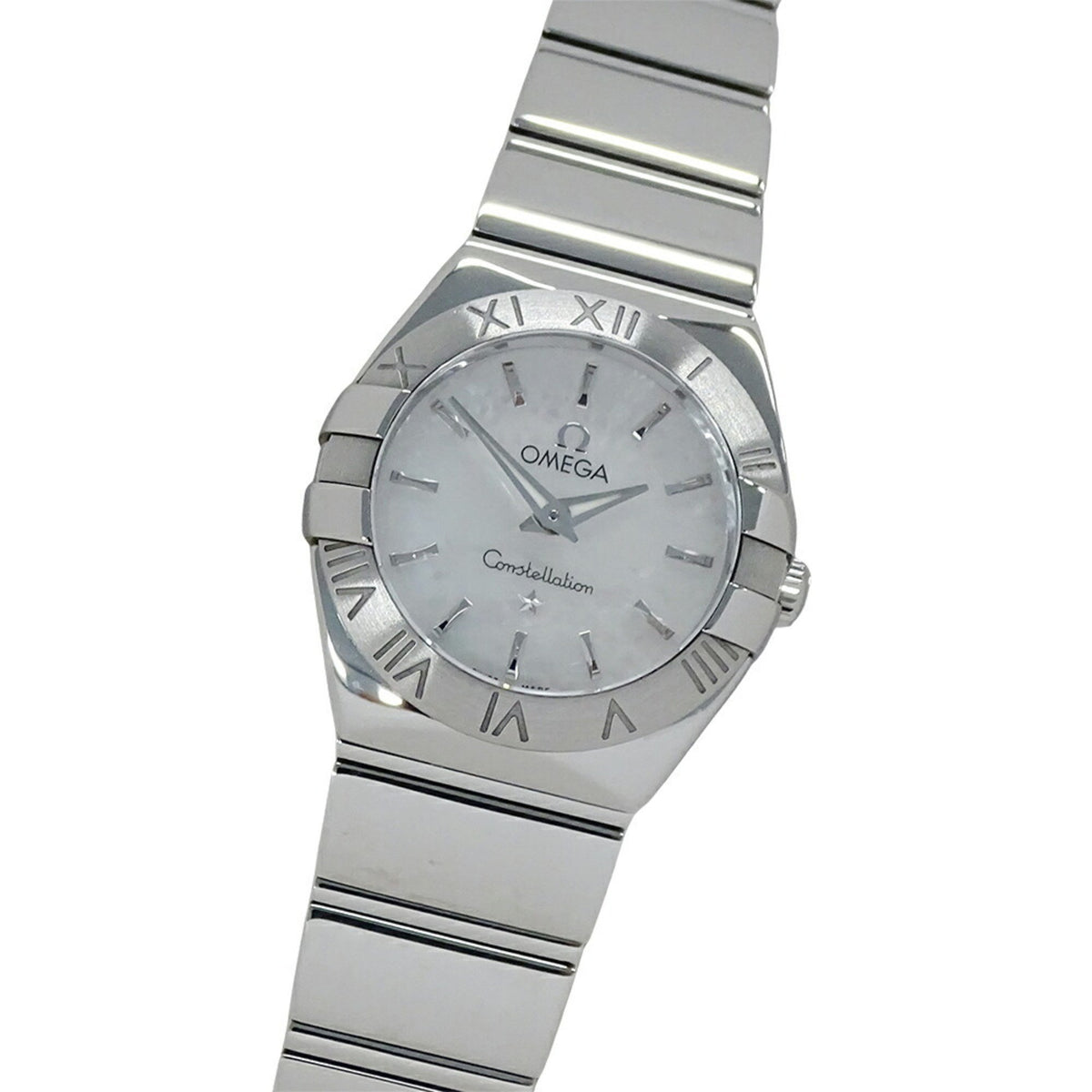 Gebrauchte OMEGA Constellation 123.10.24.60.05.002 Damenuhr Shell Quartz Edelstahl SS Silber poliert 