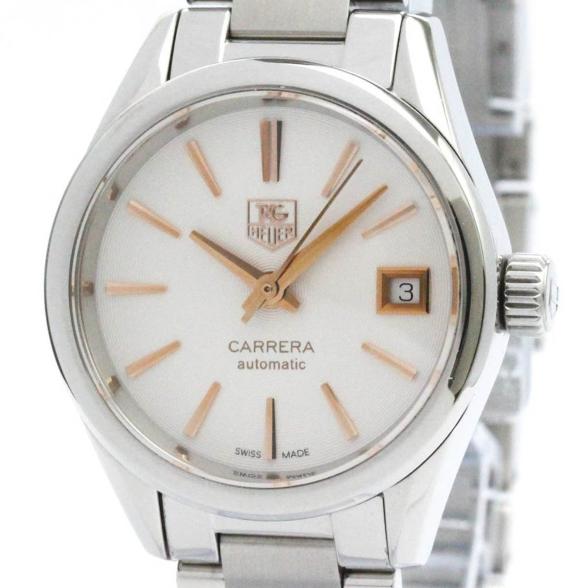 Gebrauchte, polierte TAG HEUER Carrera Stahl-Automatik-Herrenuhr WAR24XX-CS BF576170 