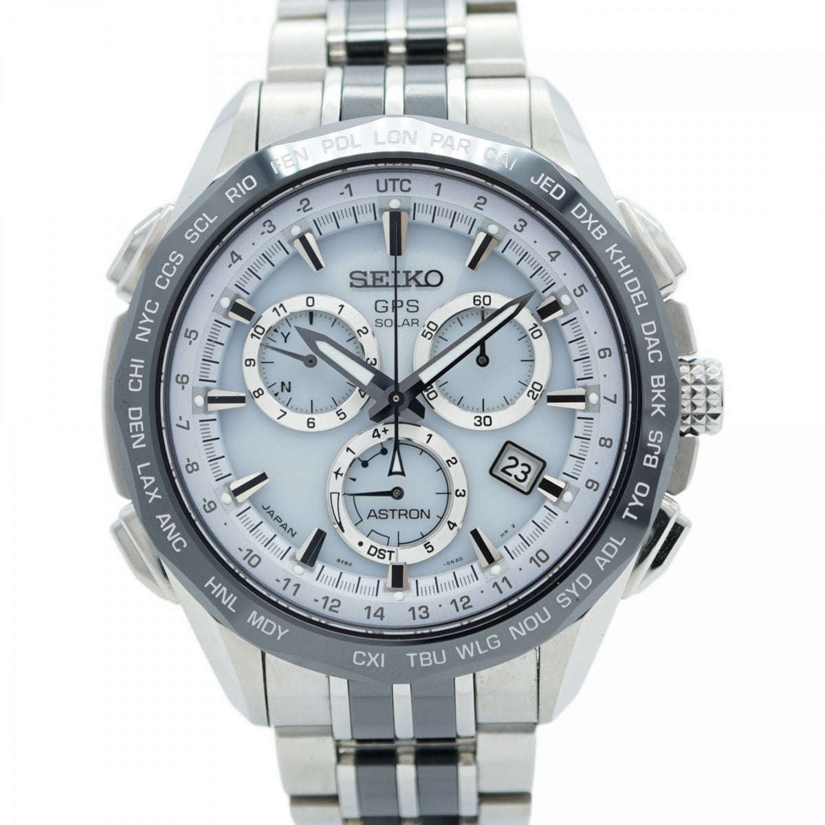 Pre-Owned Seiko Astron 8X82-0AA0 White Dial Men's Watch