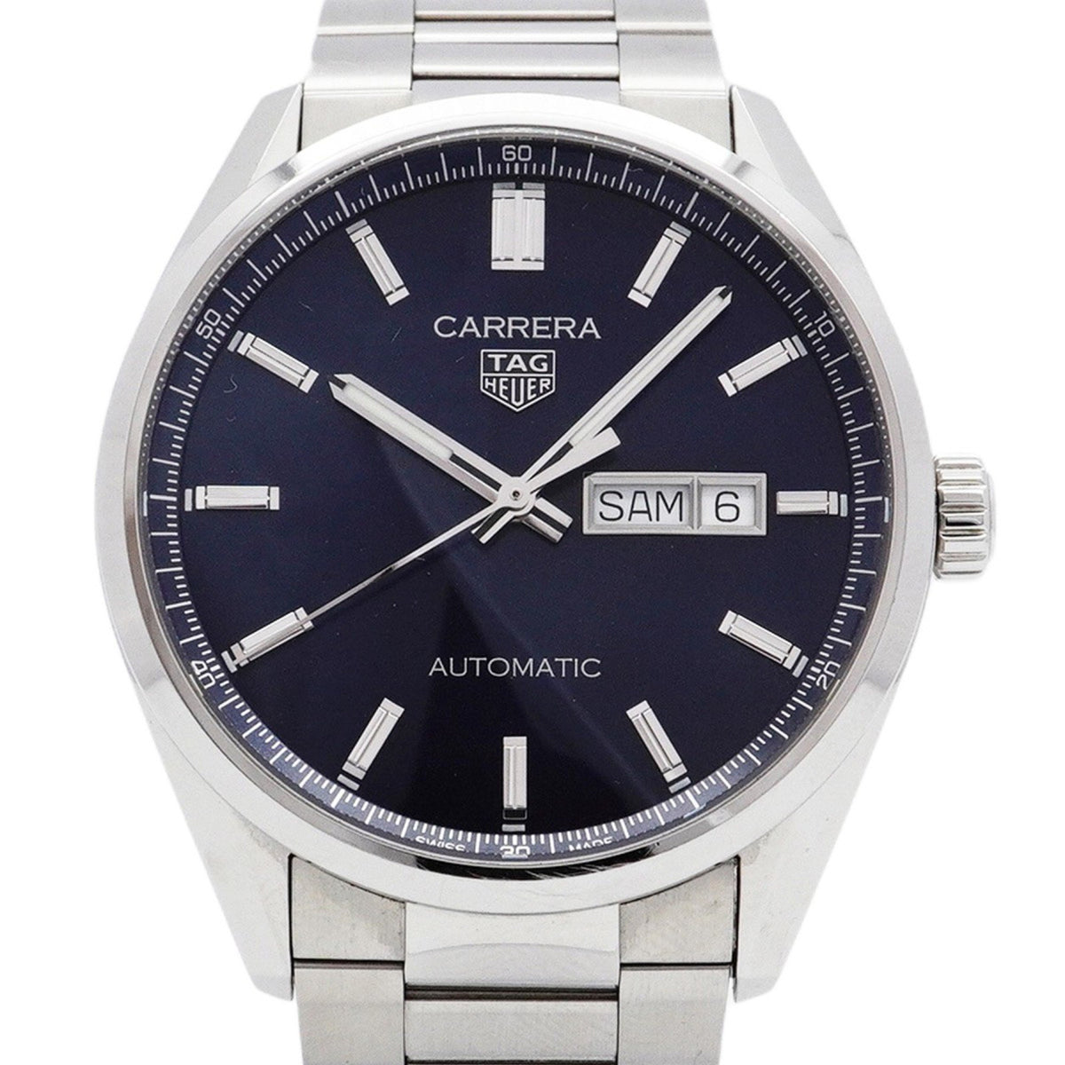 Pre-Owned TAG Heuer Carrera WBN2012 Navy Dial Men's Watch