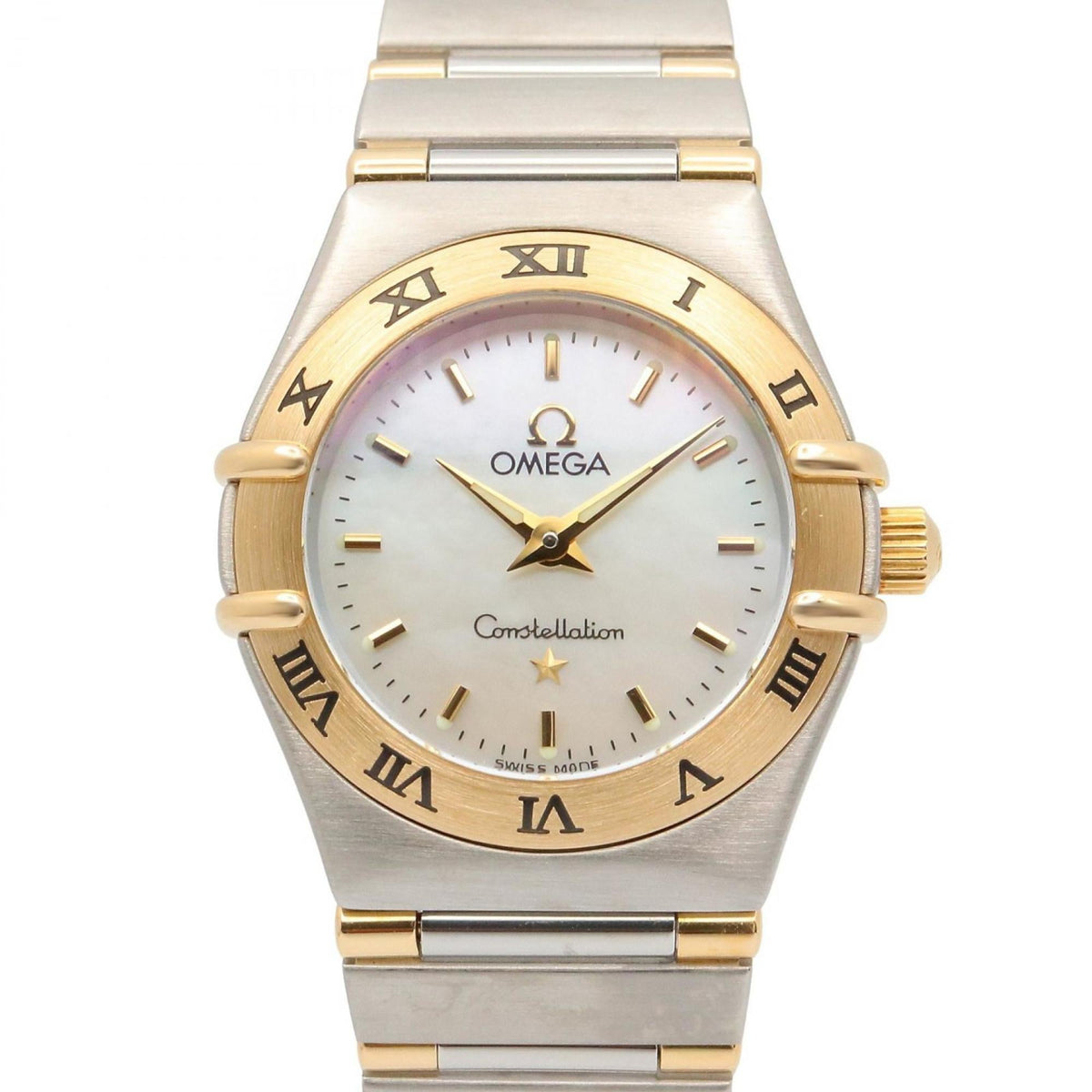 Pre-Owned OMEGA Constellation Mini Watch, 18K Yellow Gold and Stainless Steel, Women's, White Gold, 1362.70