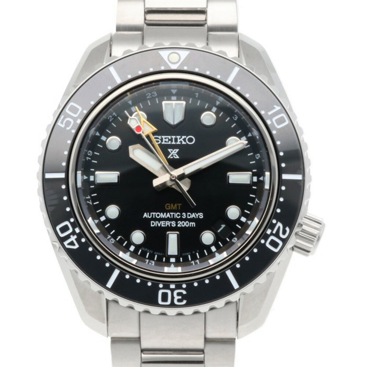 Gebrauchte Seiko Prospex Divers GMT Uhr Edelstahl 6R54-00D0 Automatik Herren SEIKO Überholt 