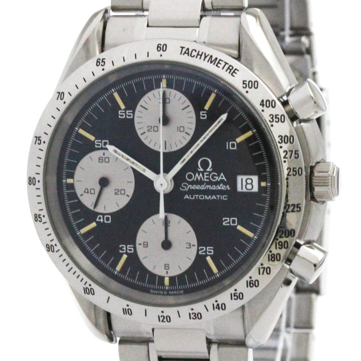 Pre-Owned OMEGA Speedmaster Date Steel Automatic Mens Watch 3511.50 Polished