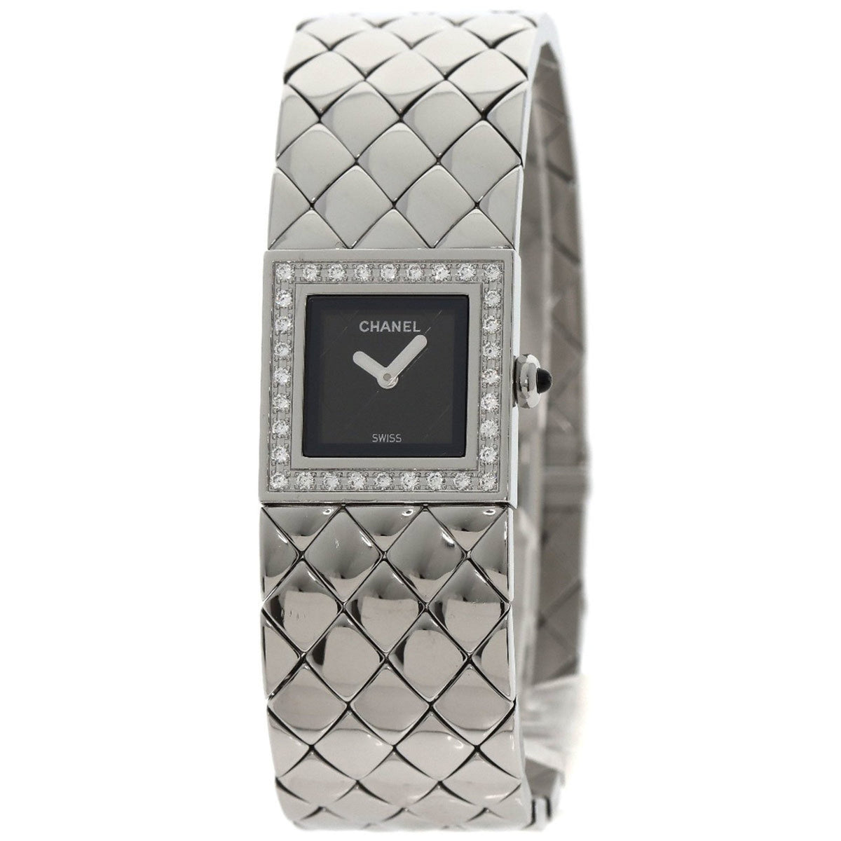 Gebrauchte Chanel H0489 Matelassé Diamant Uhr Edelstahl SS Damen CHANEL 