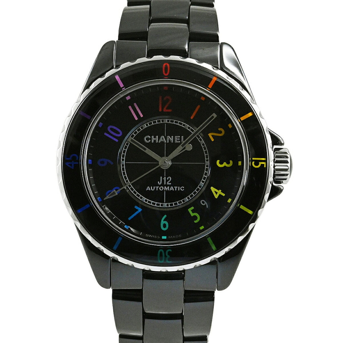 Gebrauchte CHANEL J12 Black Electro Kaliber 12.1 38MM Watch World Limited Edition 1255 H7122 