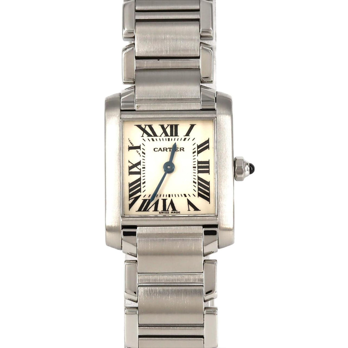 Pre-Owned Cartier Tank Fran?aise SM W51008Q3 Stainless Steel Quartz Watch