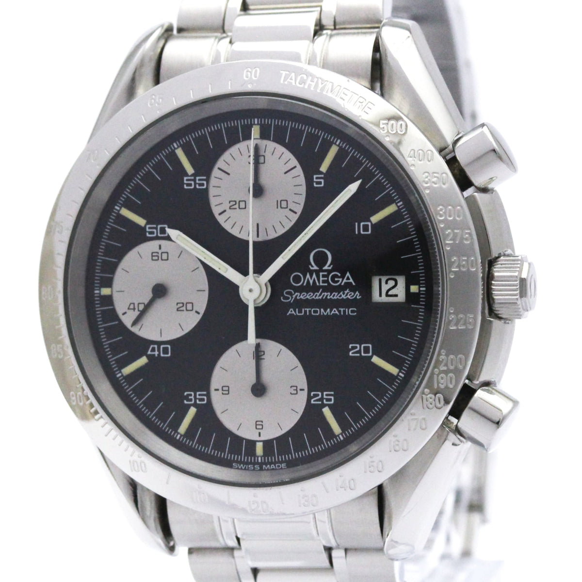 Pre-Owned OMEGA Speedmaster Date Steel Automatic Mens Watch 3511.50 Polished