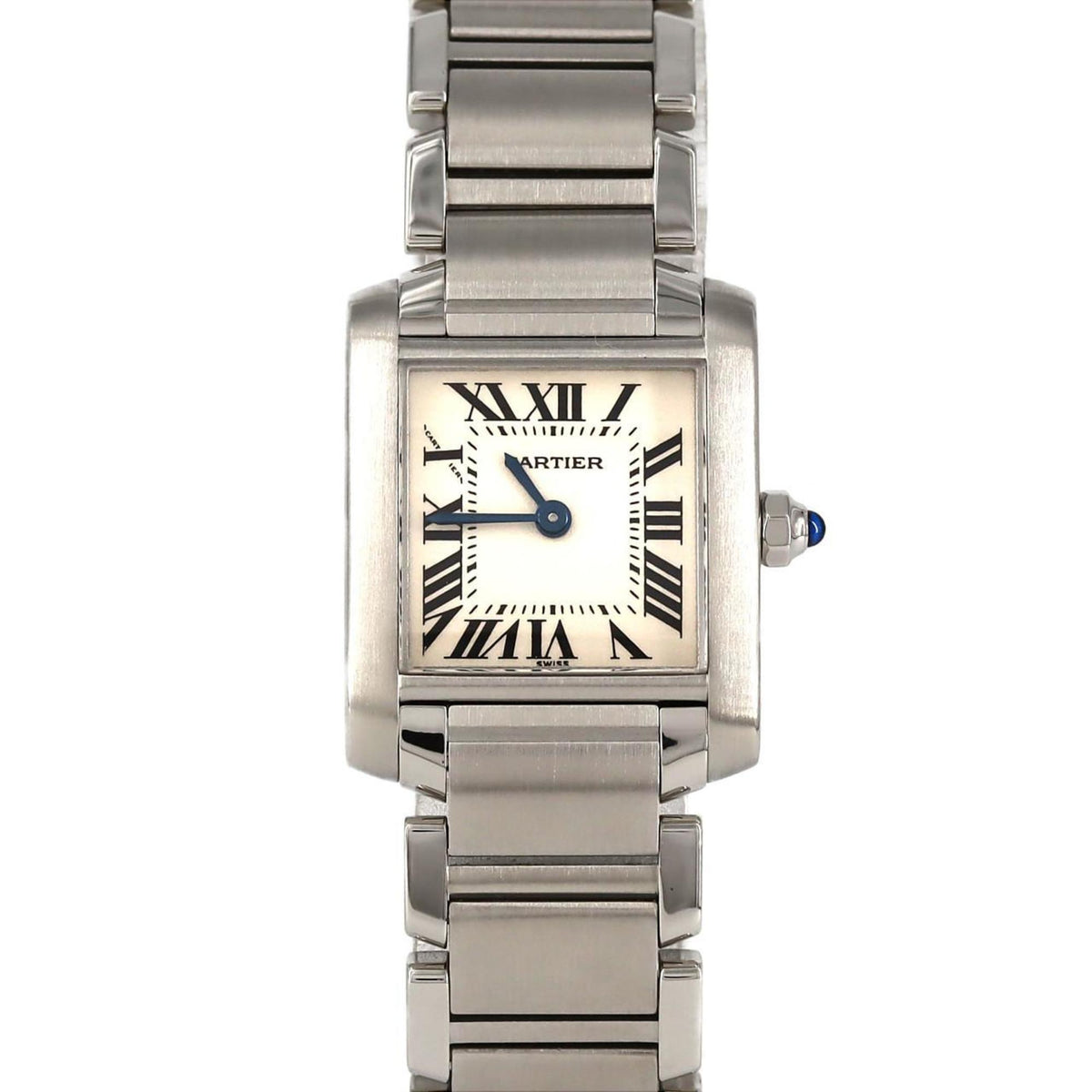 Gebrauchte Cartier Tank Francaise SM W51008Q3 SS Armbanduhr Quarz 