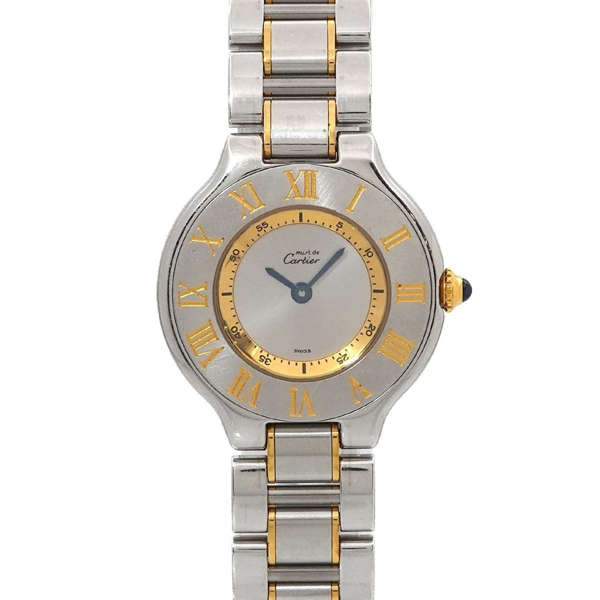 Pre-Owned Cartier Must 21 Vantianne Two-tone Watch W10073R6 Women's Silver Quartz