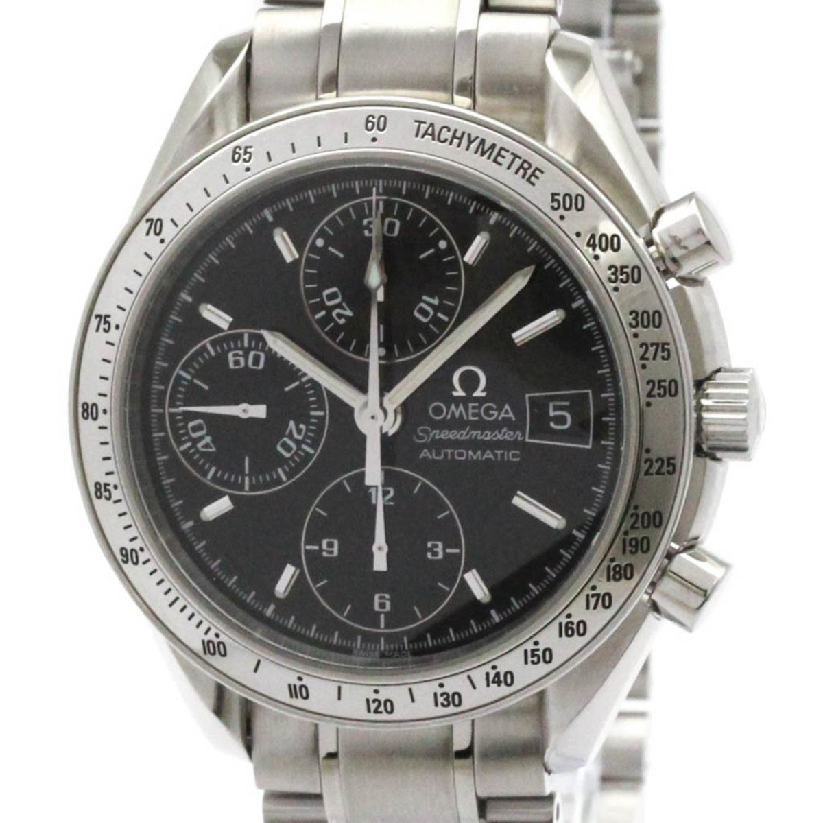 Pre-Owned OMEGA Speedmaster Date Steel Automatic Mens Watch 3513.50 Polished