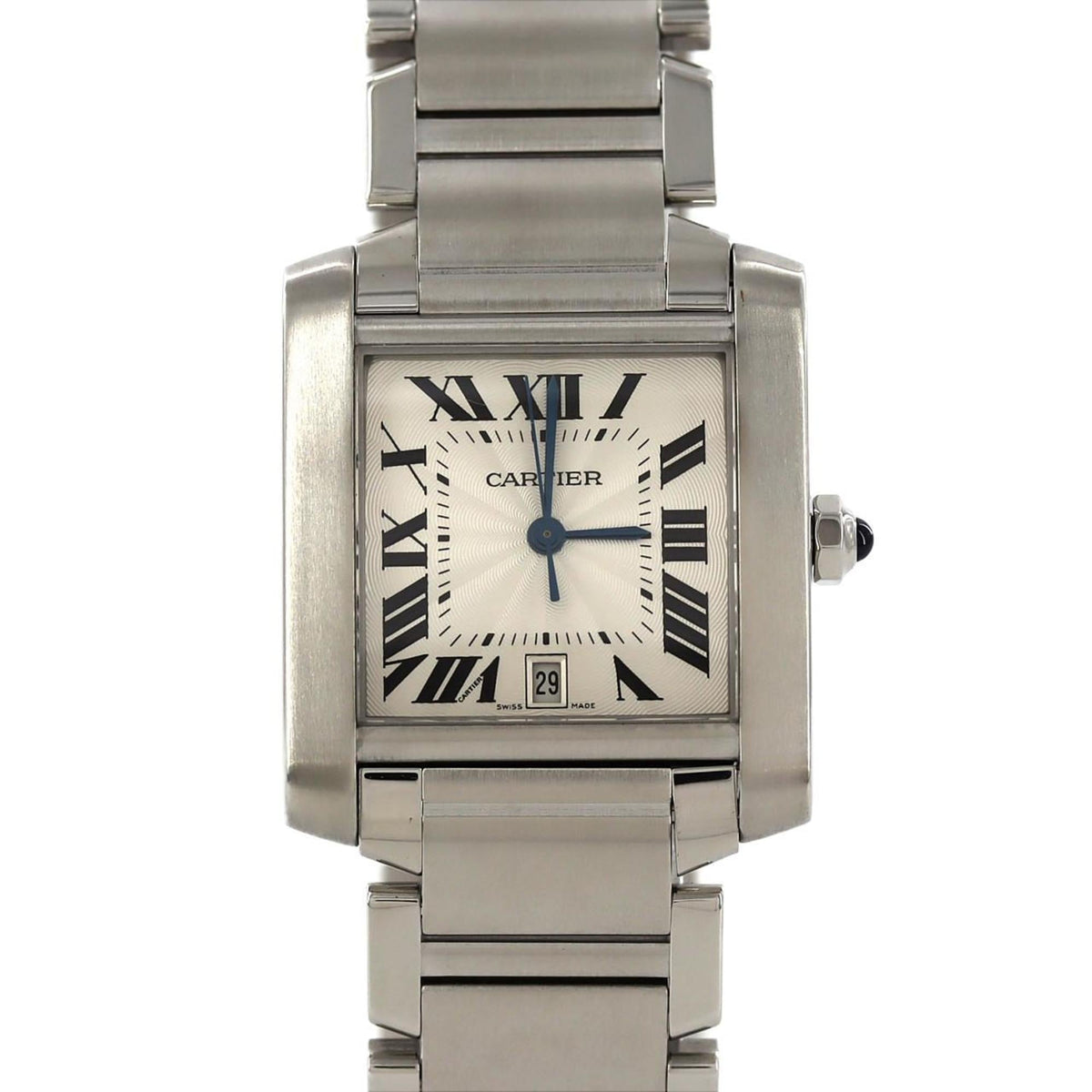 Pre-Owned Cartier Tank Fran?aise LM W51002Q3 Stainless Steel Automatic Watch