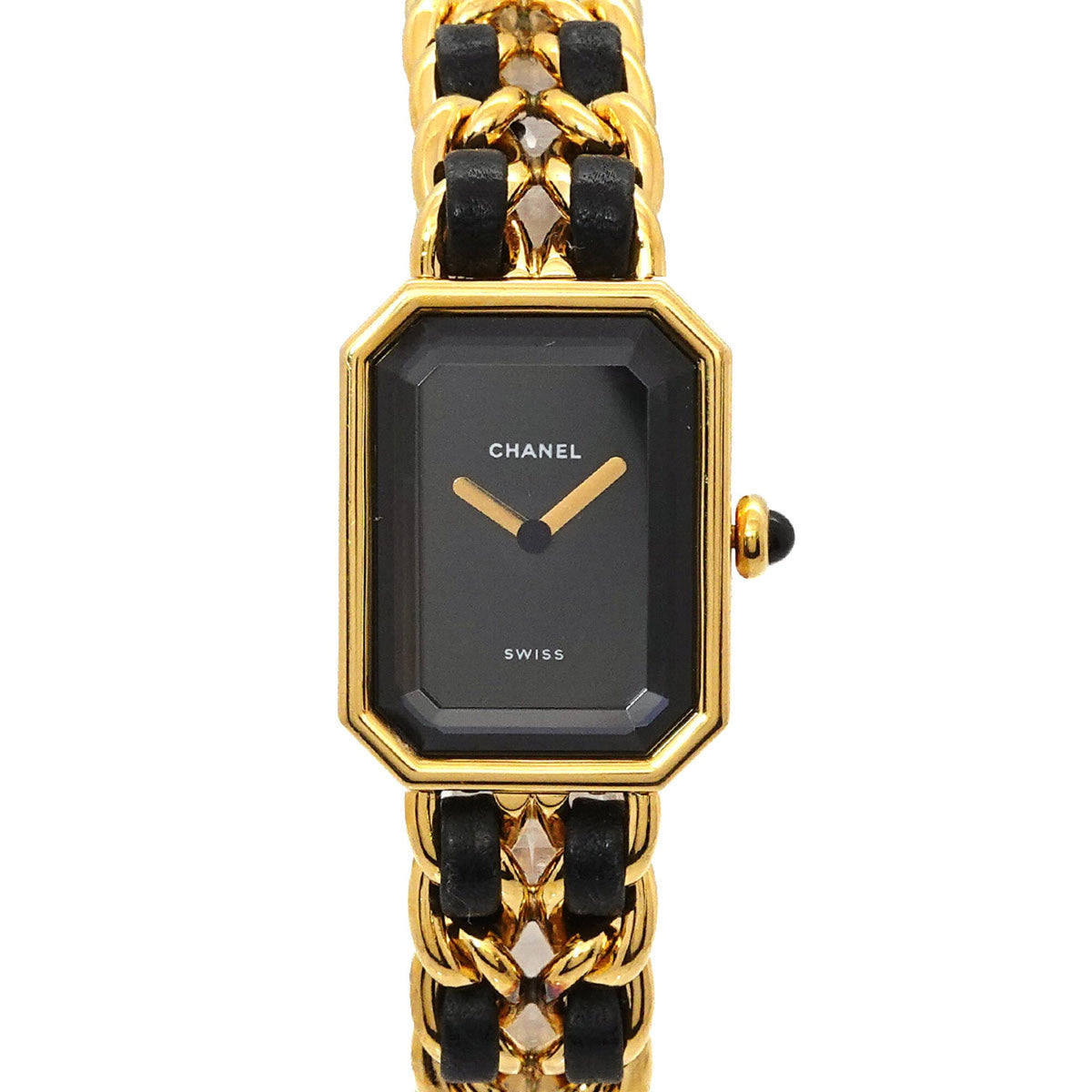 Pre-Owned Chanel Premiere H0001 Women's Watch, Size M, Black & Gold, Quartz Movement.