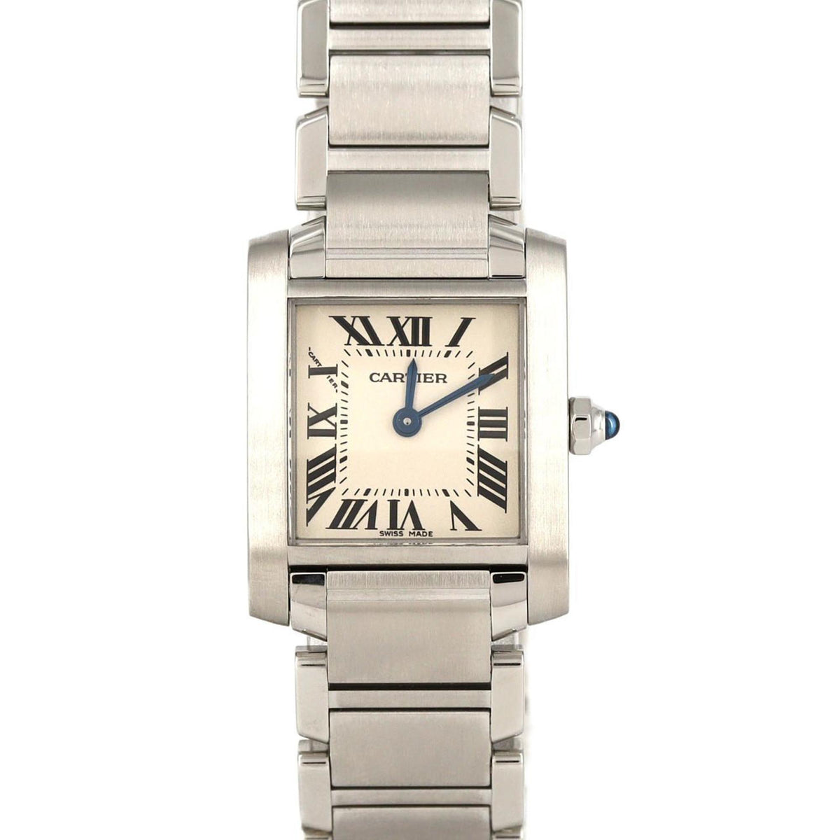 Pre-Owned Cartier Tank Fran?aise SM W51008Q3 Stainless Steel Quartz Watch