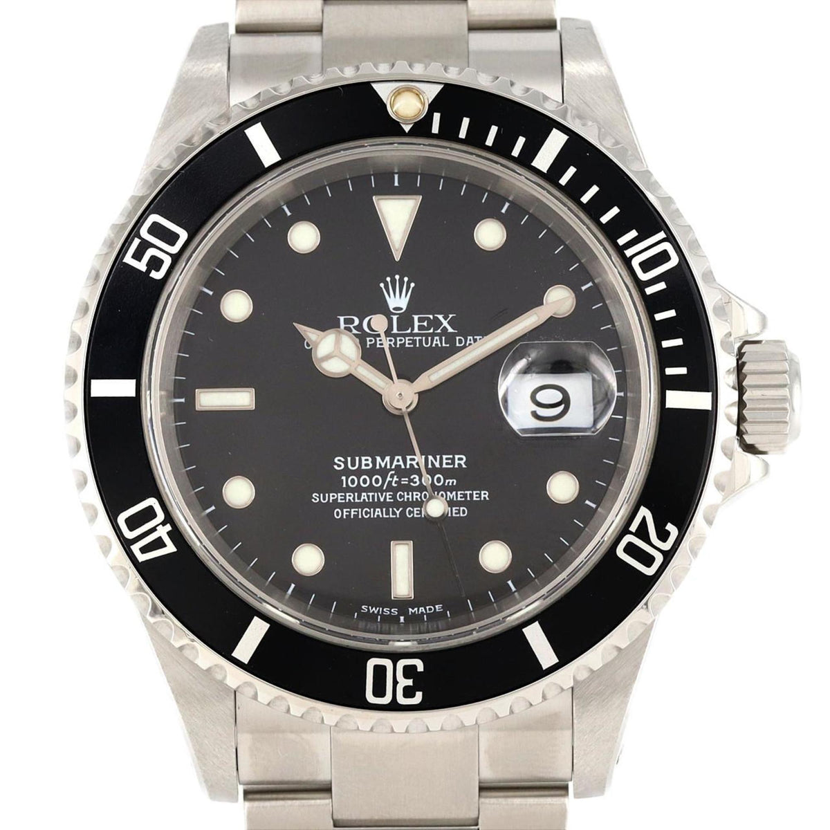 Gebrauchte Rolex Submariner Date 16610 SS Armbanduhr Automatik P Seriennummer 